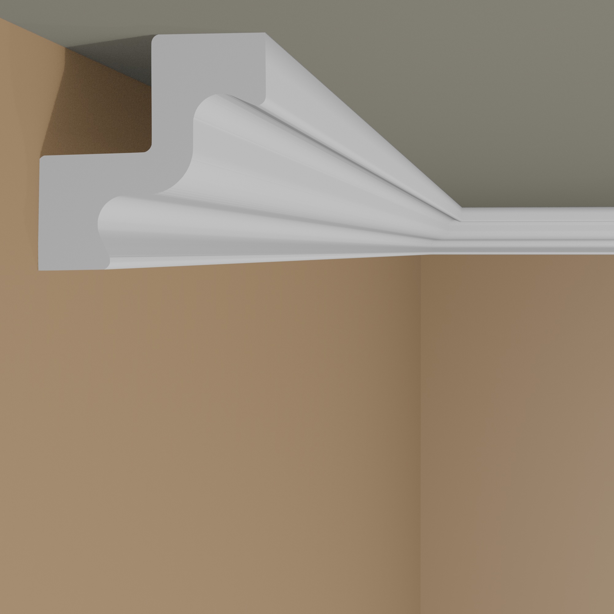 NMC Plinthe de plafond ST2 NOMASTYL 50 x 50 x 2000 mm Polystyrène blanc Plinthe de stuc