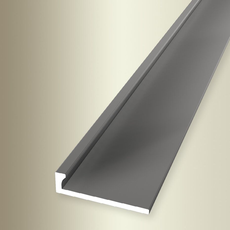 Profilé de finition | Largeur:21 mm | Hauteur:4.5 mm | Longueur:2500 mm | Aluminium | Barre d'arrêt