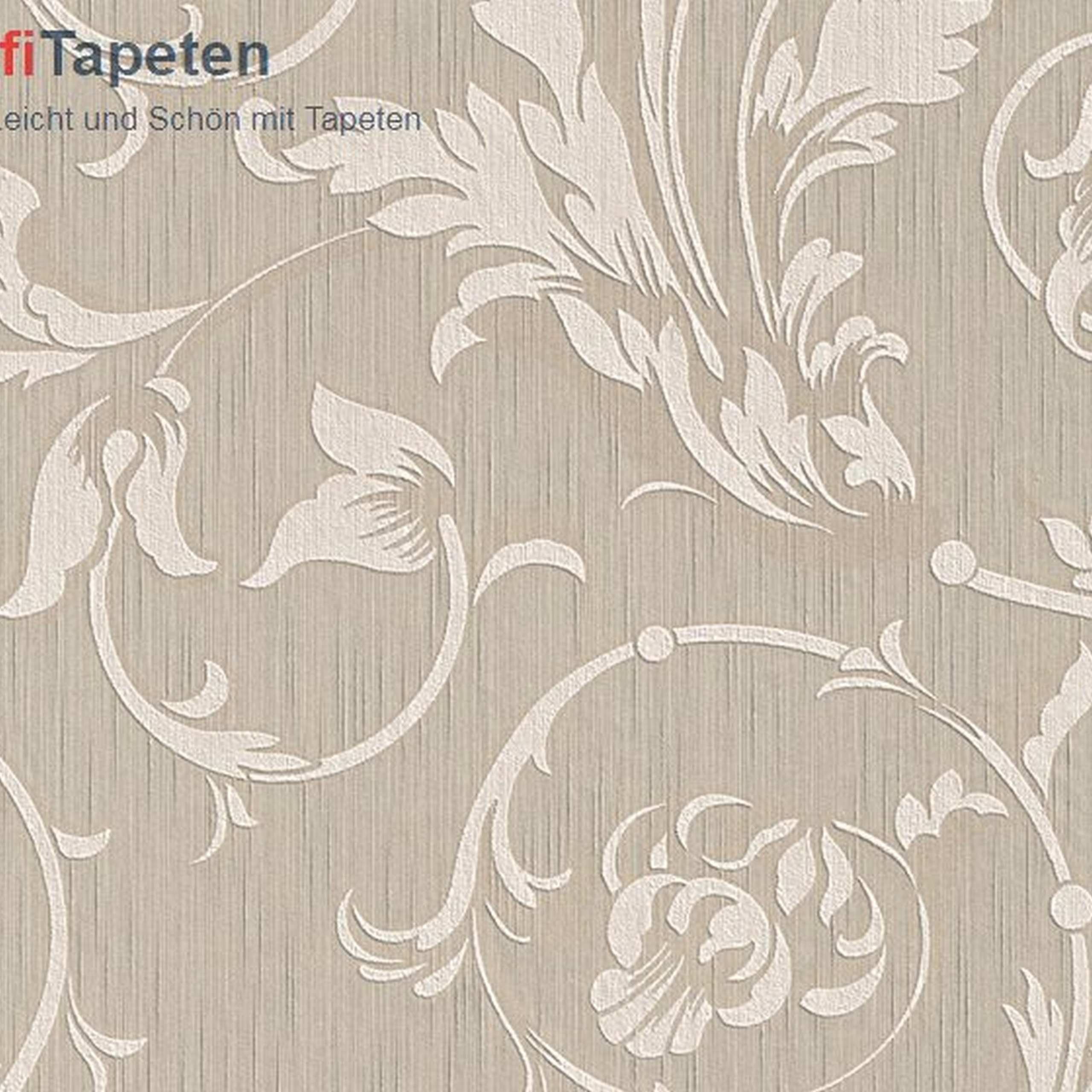 A.S. Creation Tessuto | 956331 | papier peint intissé floral | 0.53 m x 10.05 m | beige