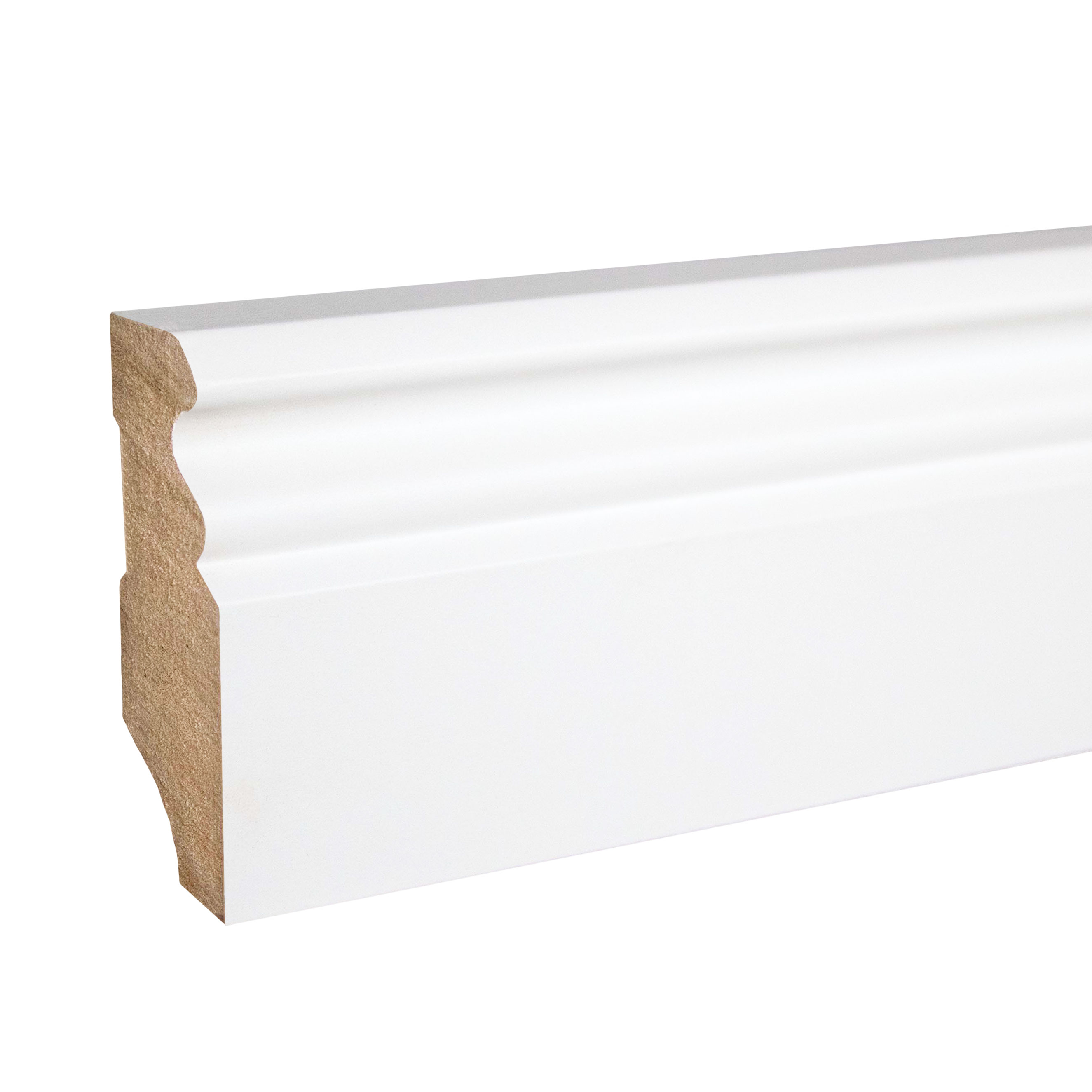 PROVISTON | plinthe moulurée | 19 x 58mm | mélaminé | plinthe | MDF blanc