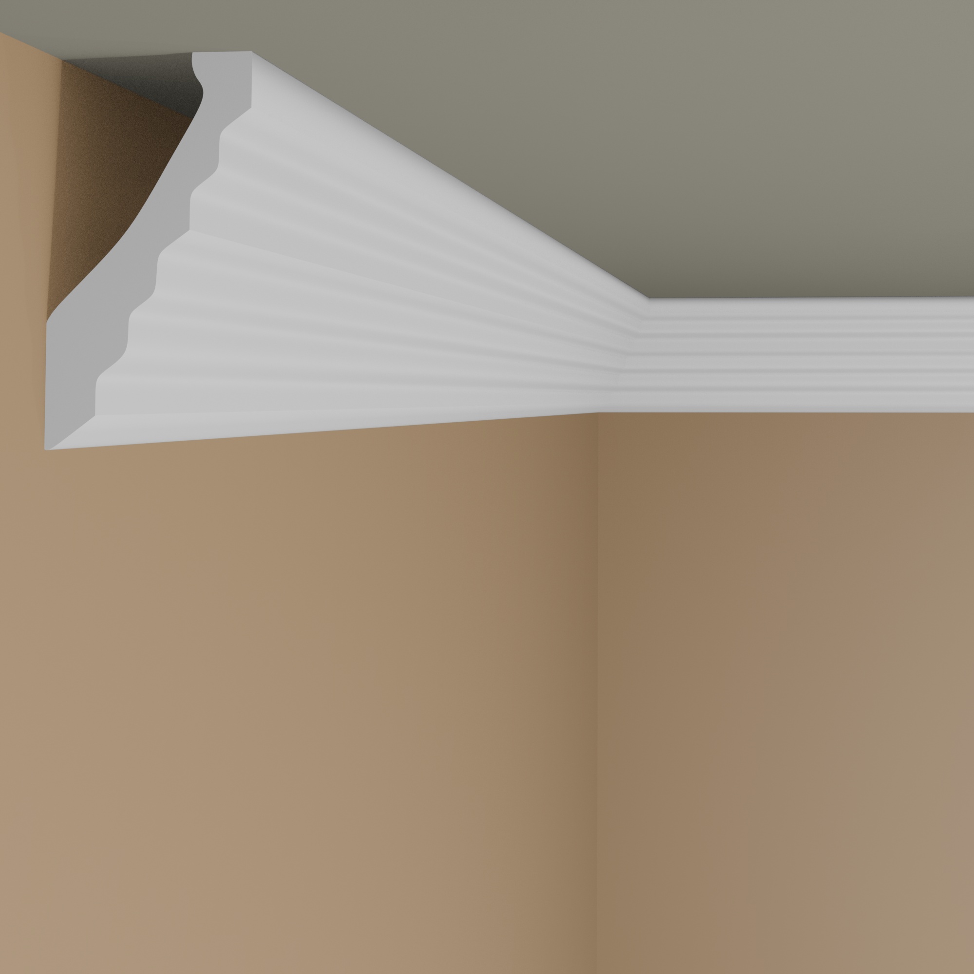 Moulure de plafond sobre Marbet B-37 | 70 x 136 mm | polystyrène 