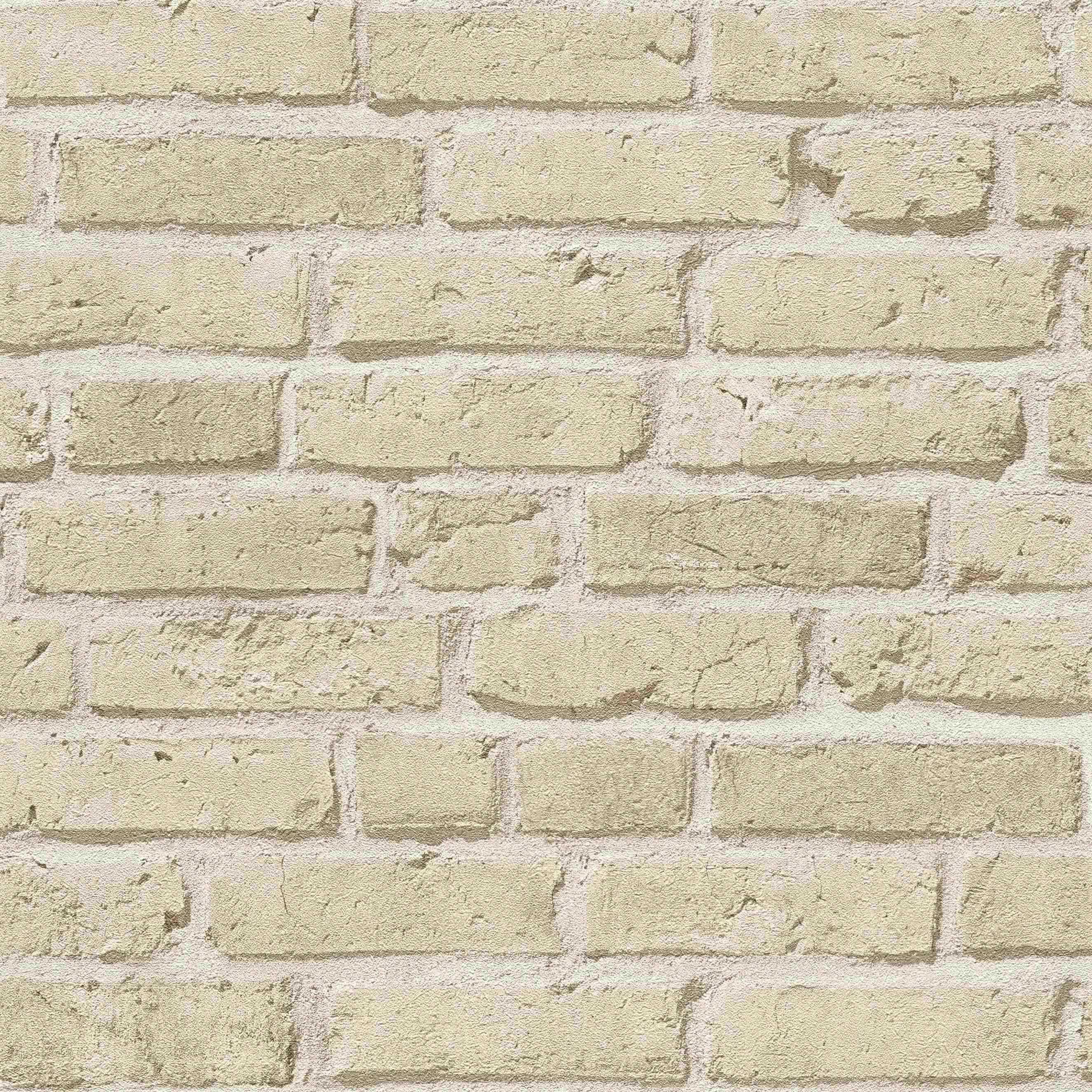 A.S. Creation Elements | 355812 | papier peint intissé pierre brique | 0.53 m x 10.05 m | beige