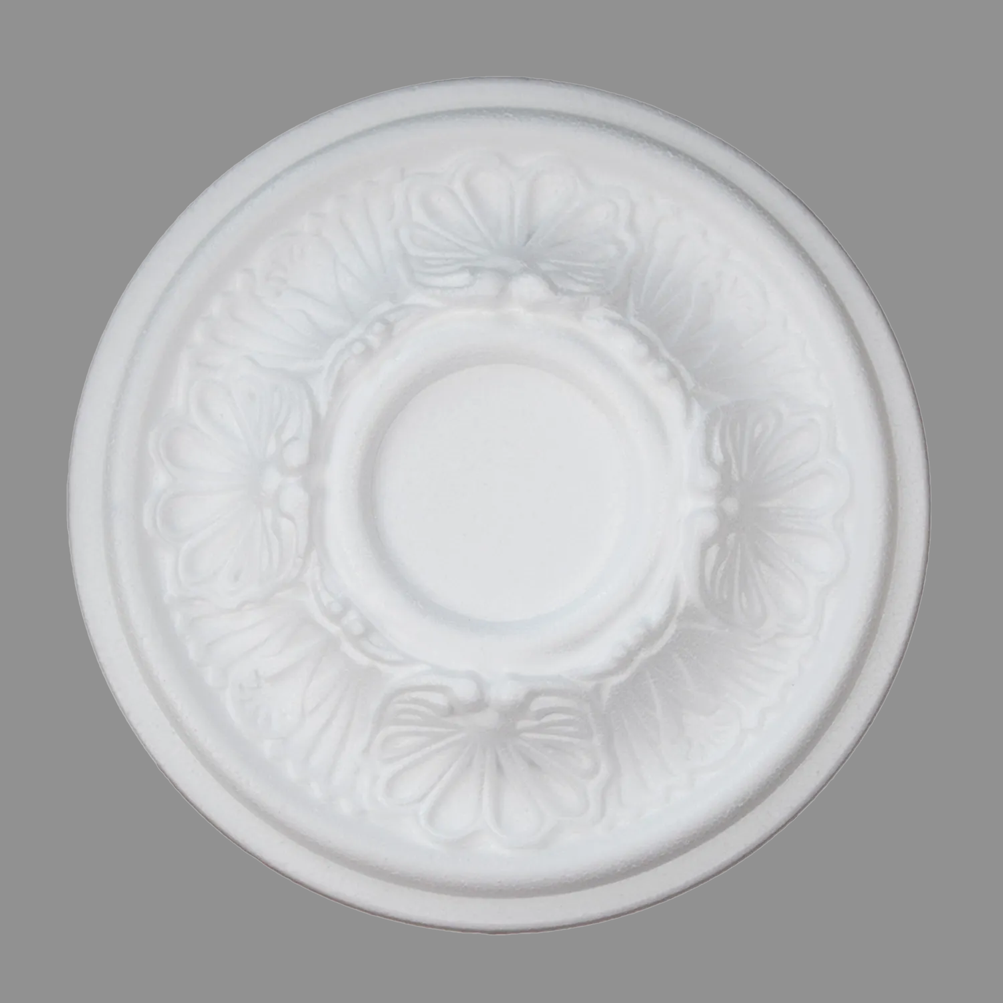 Rosace noble Marbet R-17 | Ø 28 cm | polystyrène léger blanc