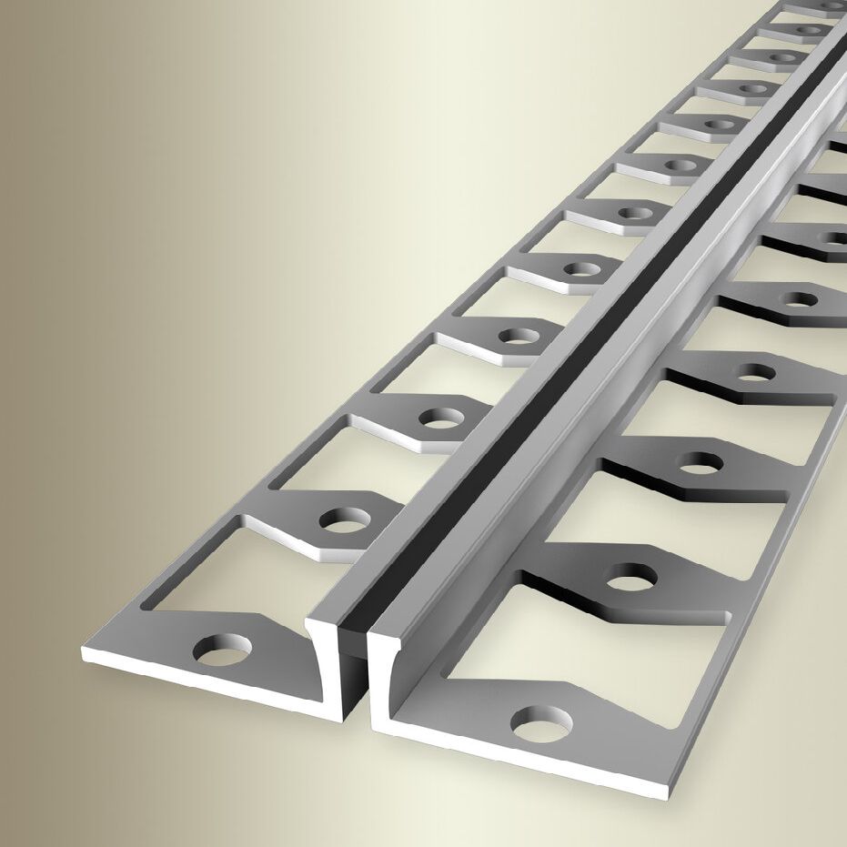 Profilé de dilatation | Largeur:51 mm | Longueur:2500 mm | Aluminium | Joint en silicone | Découper