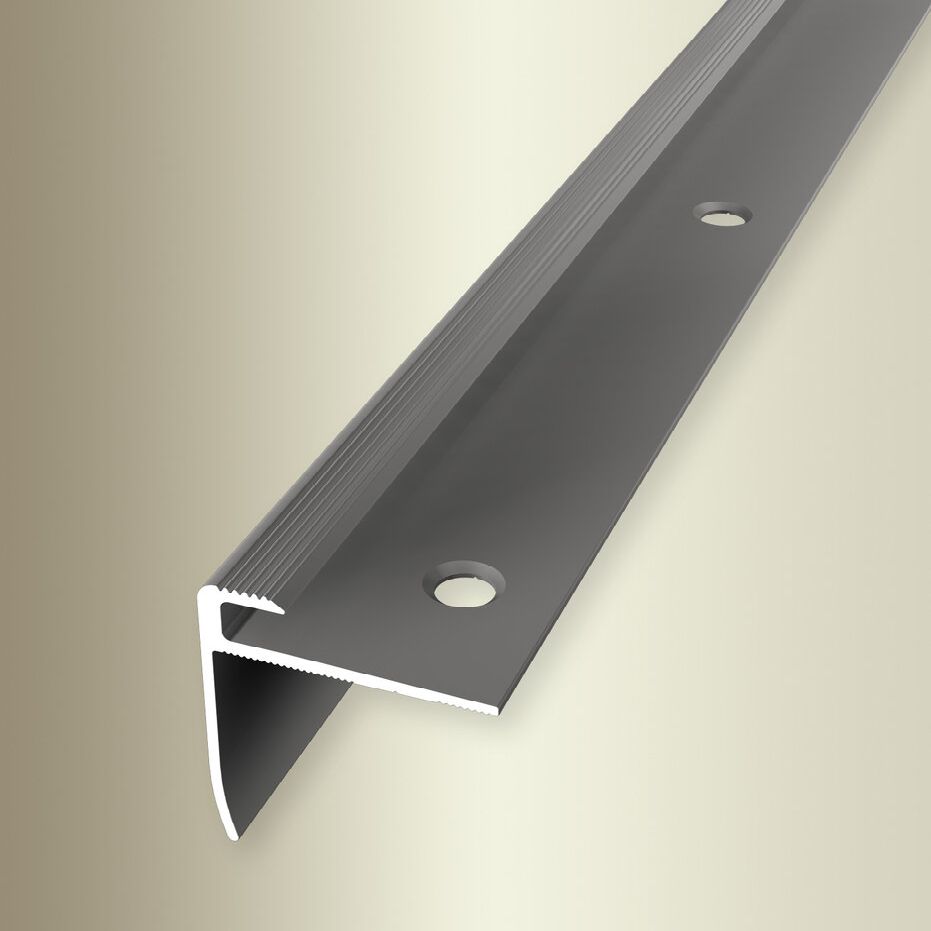 PROVISTON | Nez de marche | Largeur:27 mm | Longueur:2500 mm | Alu anodisé | Strié | A visser