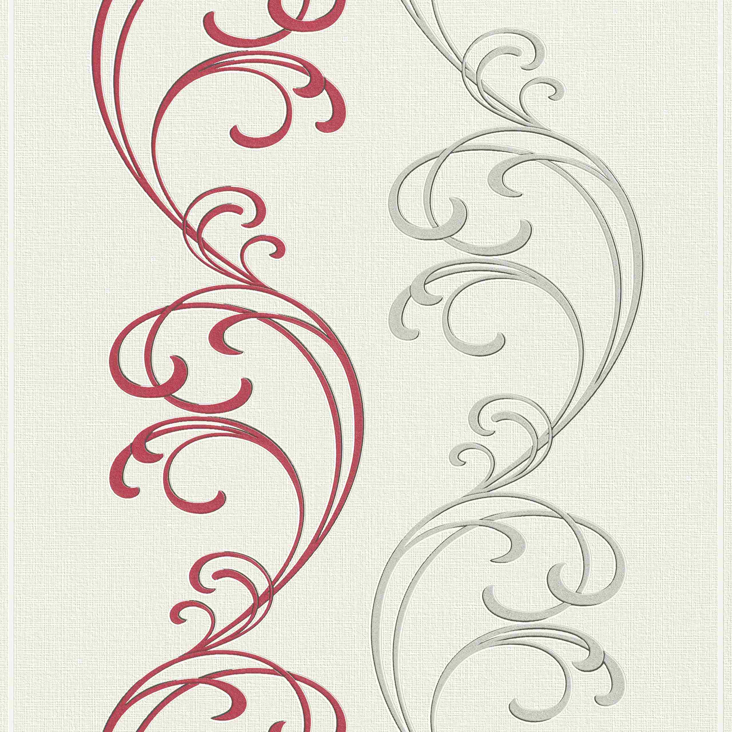 Rasch Selection | 731033 | papier peint intissé floral | 0.53 m x 10.05 m | rouge