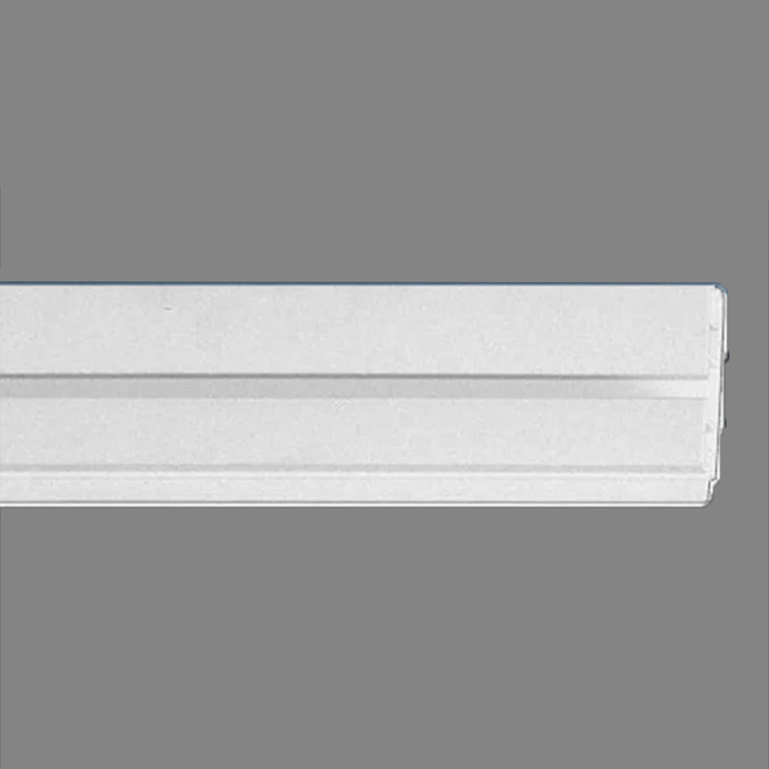 Wiesemann | Rail à rideaux | Rideau simple | Plastique | 16 x 36 x 1200 mm | Blanc