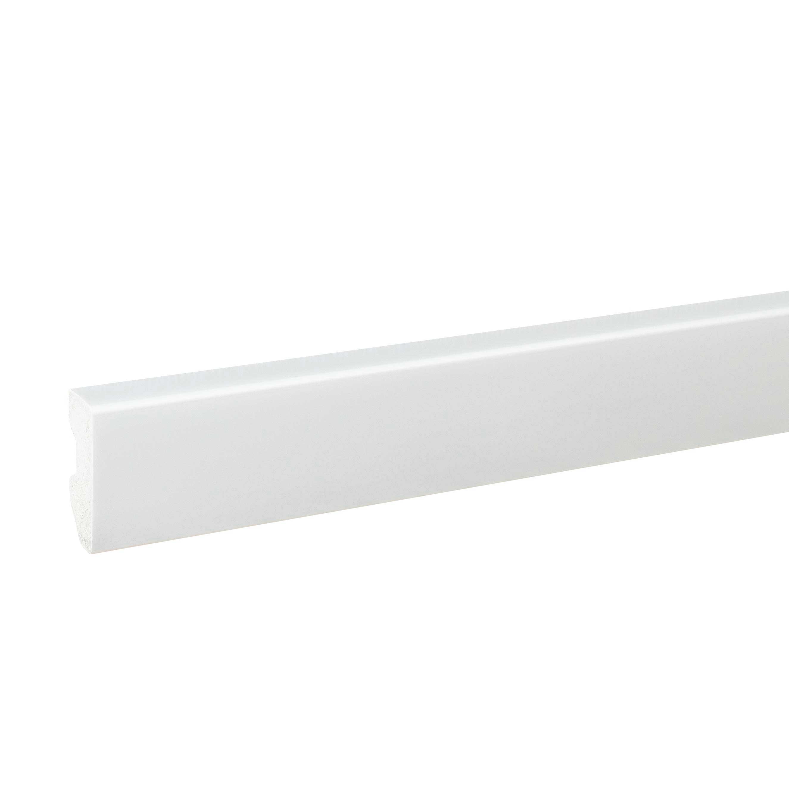 PROVISTON Plinthe plastique blanc | Plinthe moderne profil carré en différentes couleurs. Hauteurs