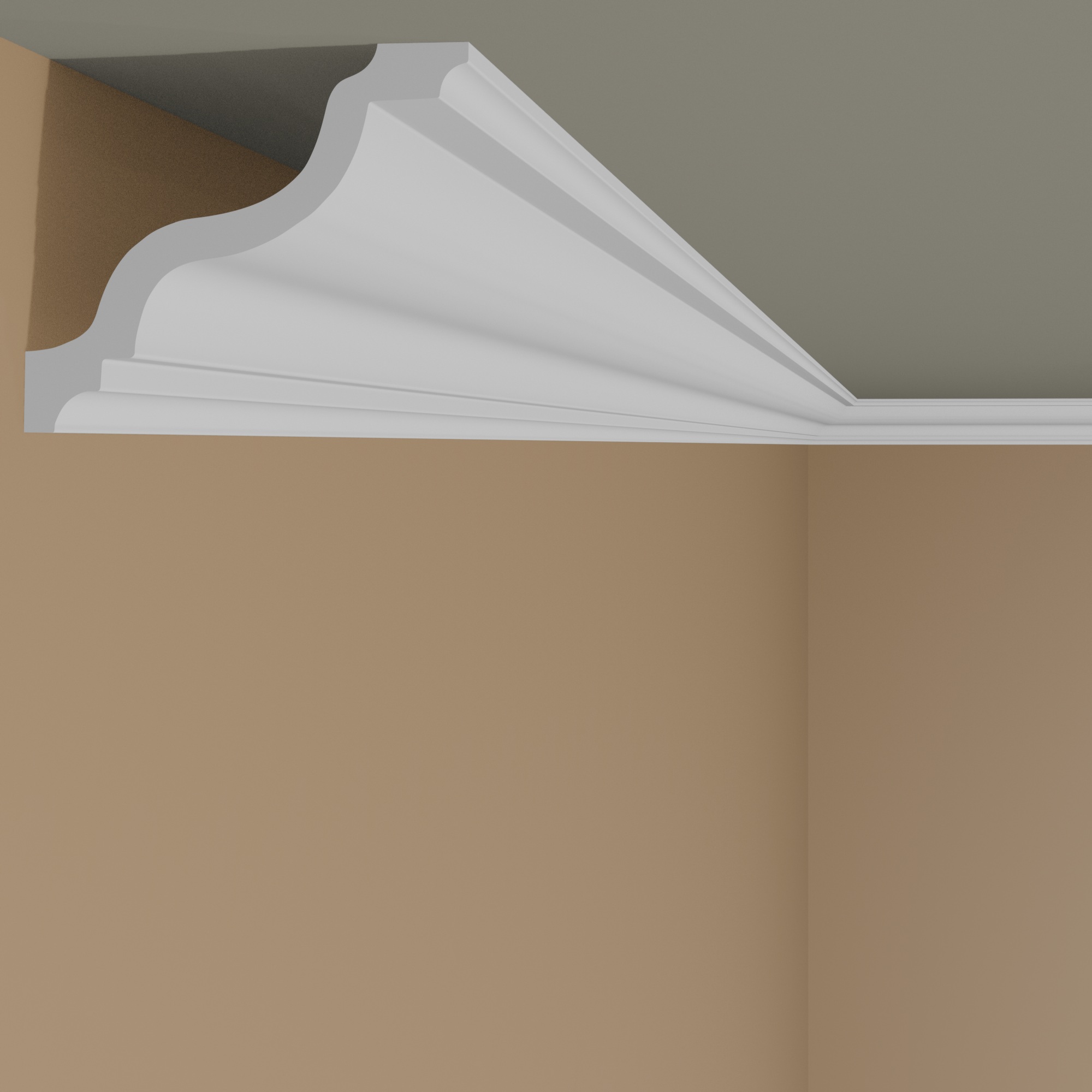 Moulure de plafond tendance NMC WALLSTYL WT11 130 x 105 mm polystyrène résistant à l'impact blanc