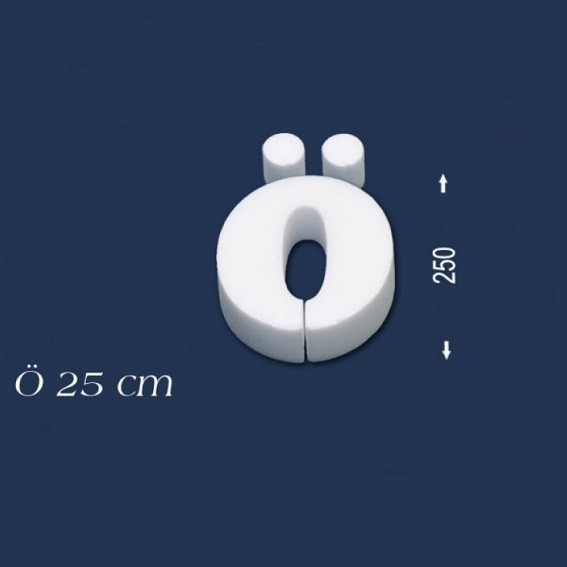 Wiesemann | Lettre décorative "Ö" | Polystyrène | Hauteur : 250 mm | Lettre en polystyrène | Lettre 3D