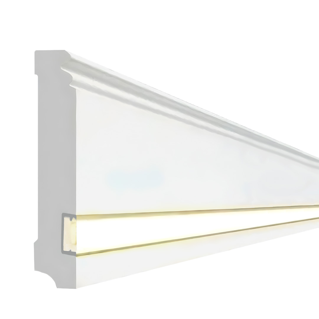 Plinthe LED de qualité Noyau en MDF, revêtu blanc (19 x 145 x 2500 mm) 719.145L PROVISTON