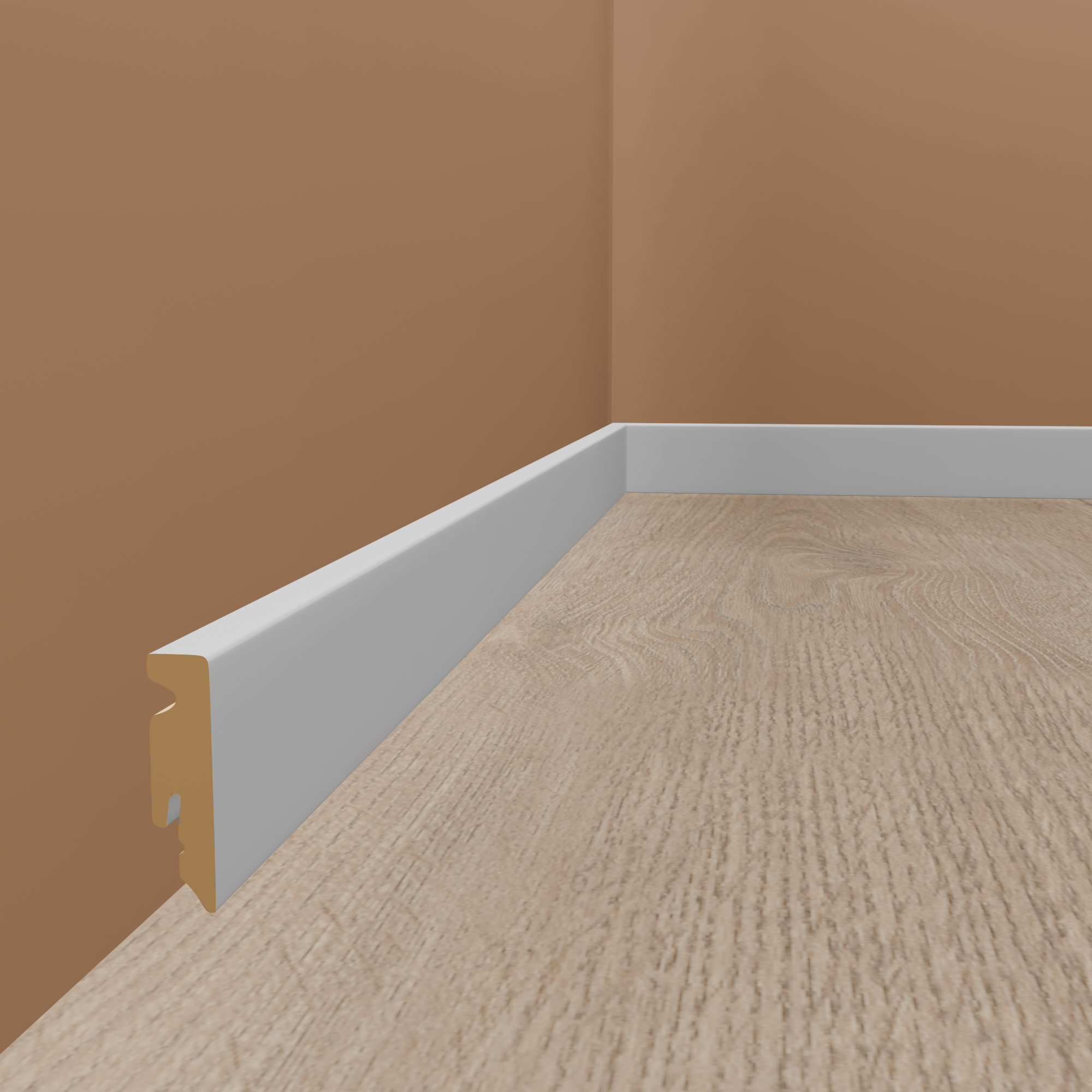 Neuhofer Plinthe "Manta" FU062L MDF 15 x 58 x 2400 mm Blanc 