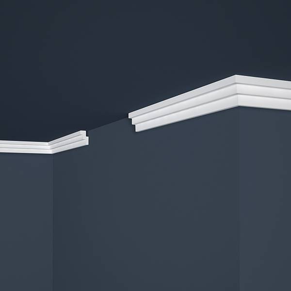 Marbet Corniche E-17 Moulure en polystyrène 19 x 30 x 2000 mm Blanc