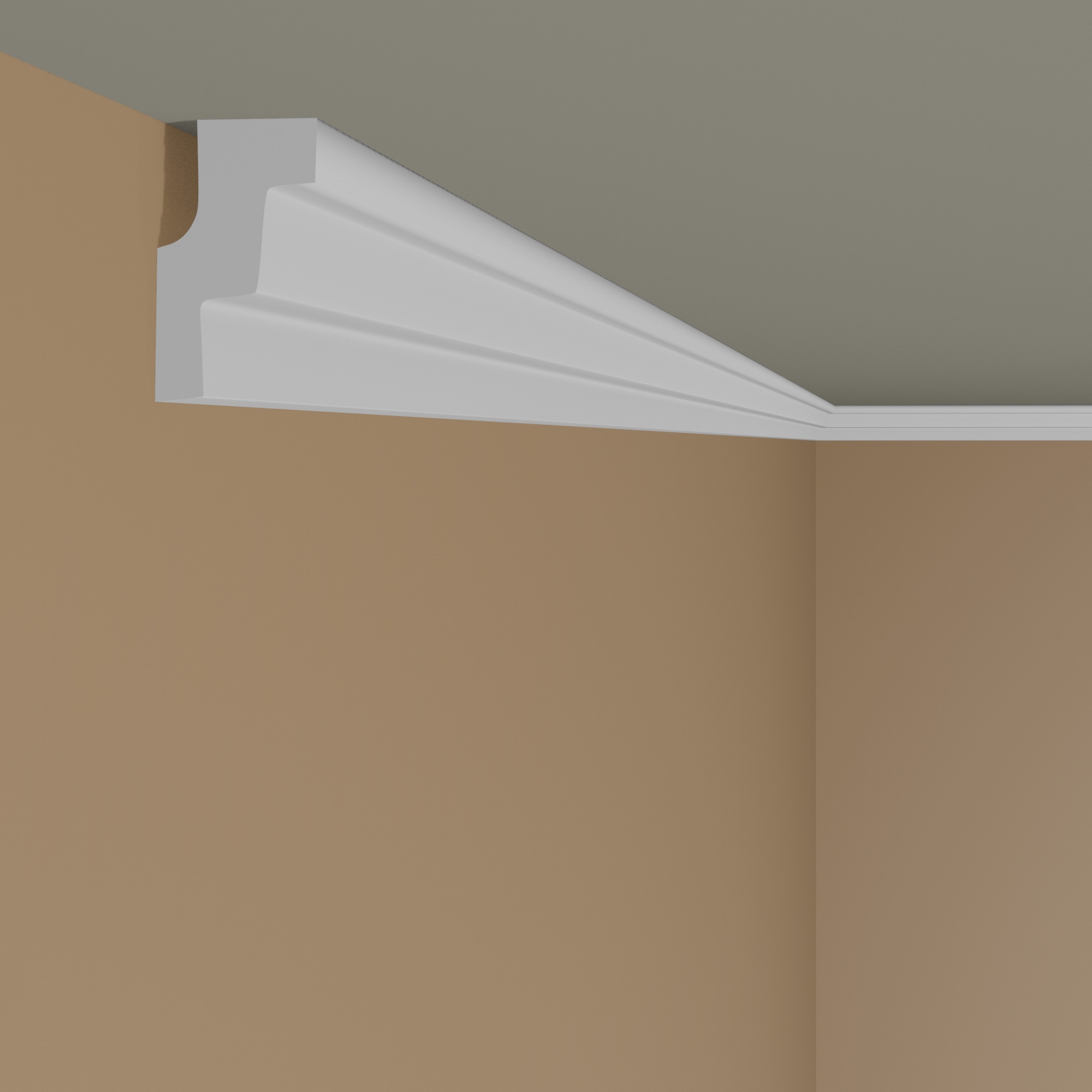 Marbet Corniche E-17 Moulure en polystyrène 19 x 30 x 2000 mm Blanc