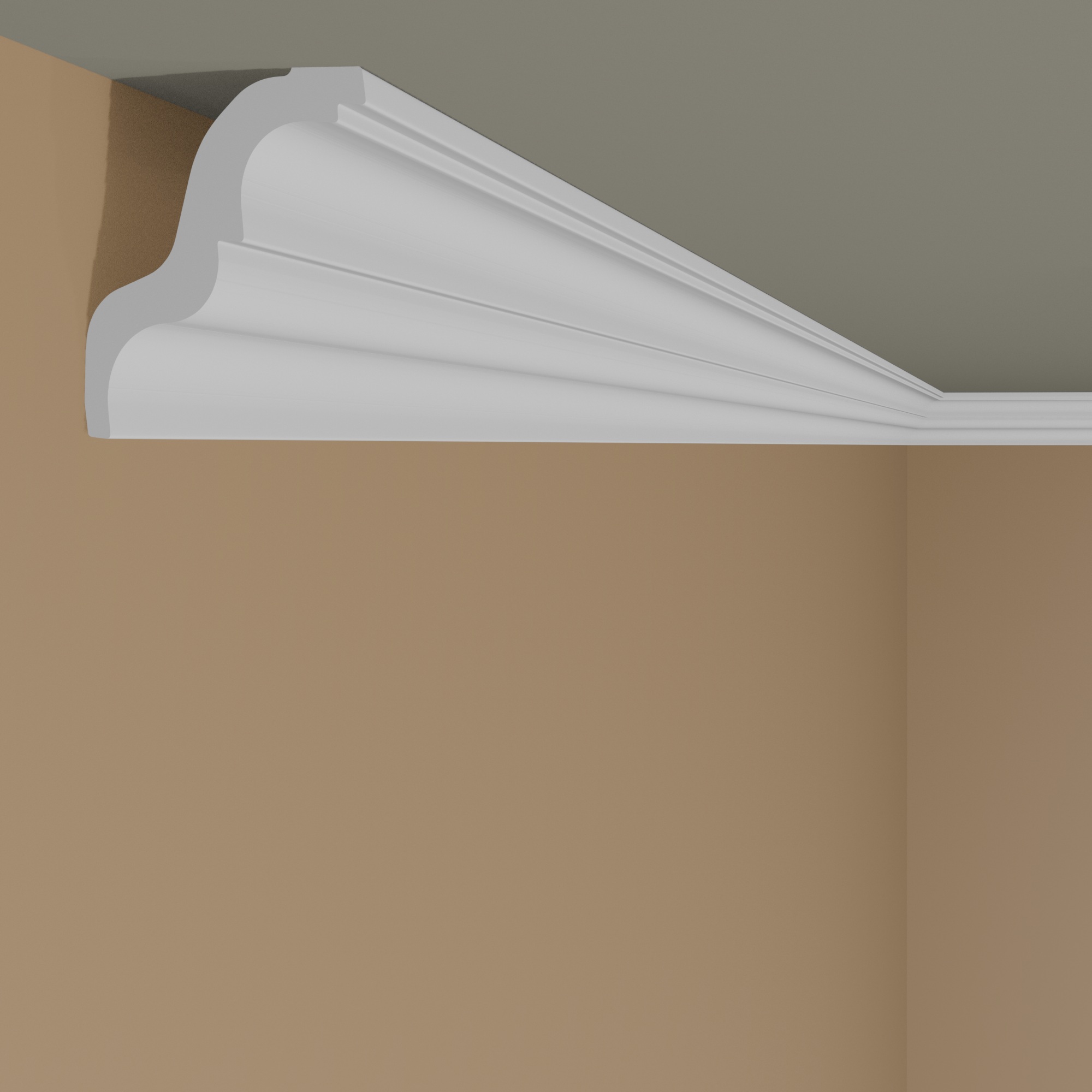 Moulure de plafond moderne NMC NOMASTYL AT 95 x 100 mm polystyrène léger blanc