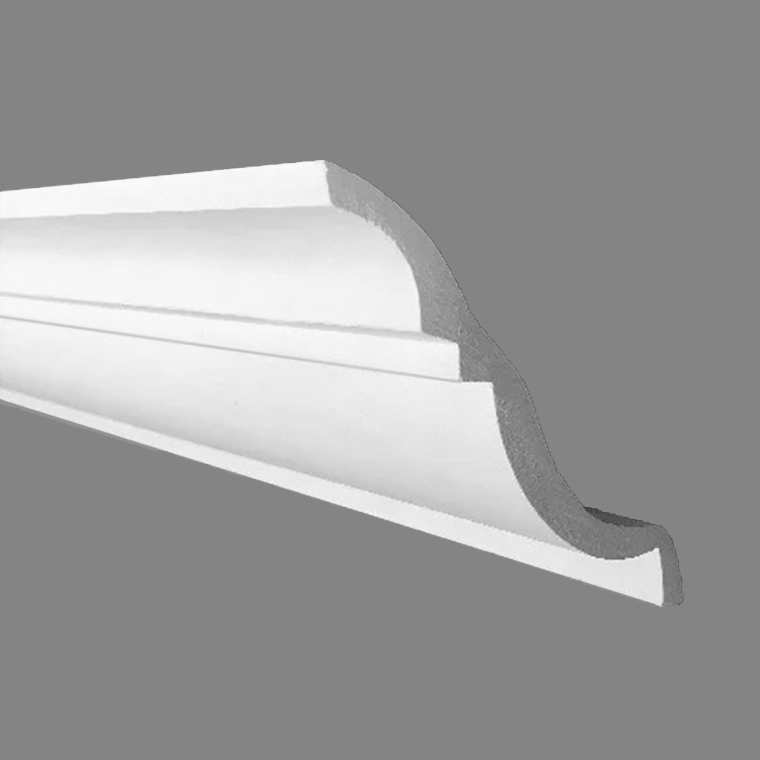 PROVISTON | Gipsleiste Fürth | Echter Gipsstuck | 110 x 98 x 1200 mm | Stuckleisten aus Gips