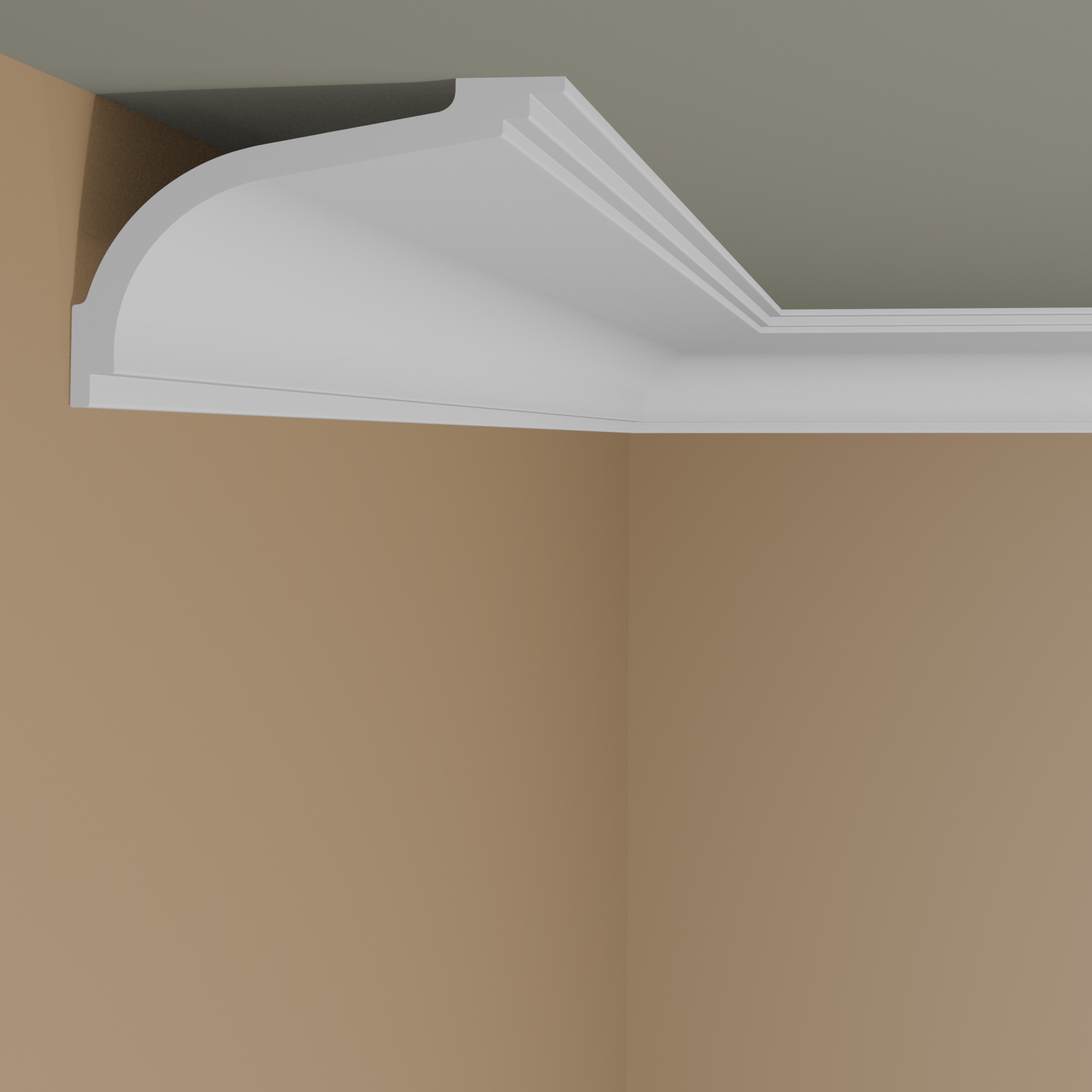 Moulure de plafond magnifique NMC ARSTYL Z17 115 x 80 mm polyuréthane résistant à l'impact blanc