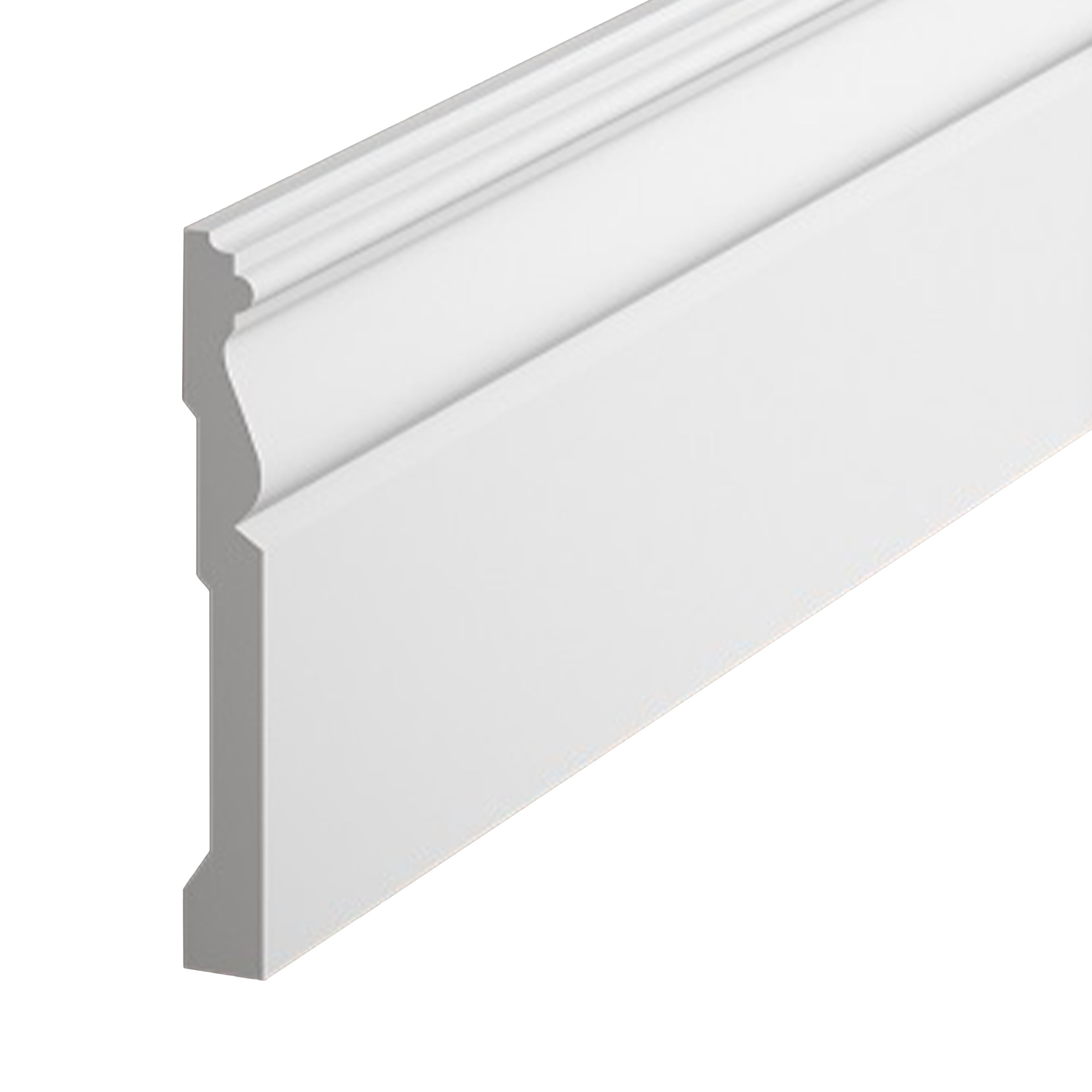PROVISTON | Plinthe moulurée "NE095" en polystyrène PolyForce | 15 x 120 x 2000 mm | Blanc