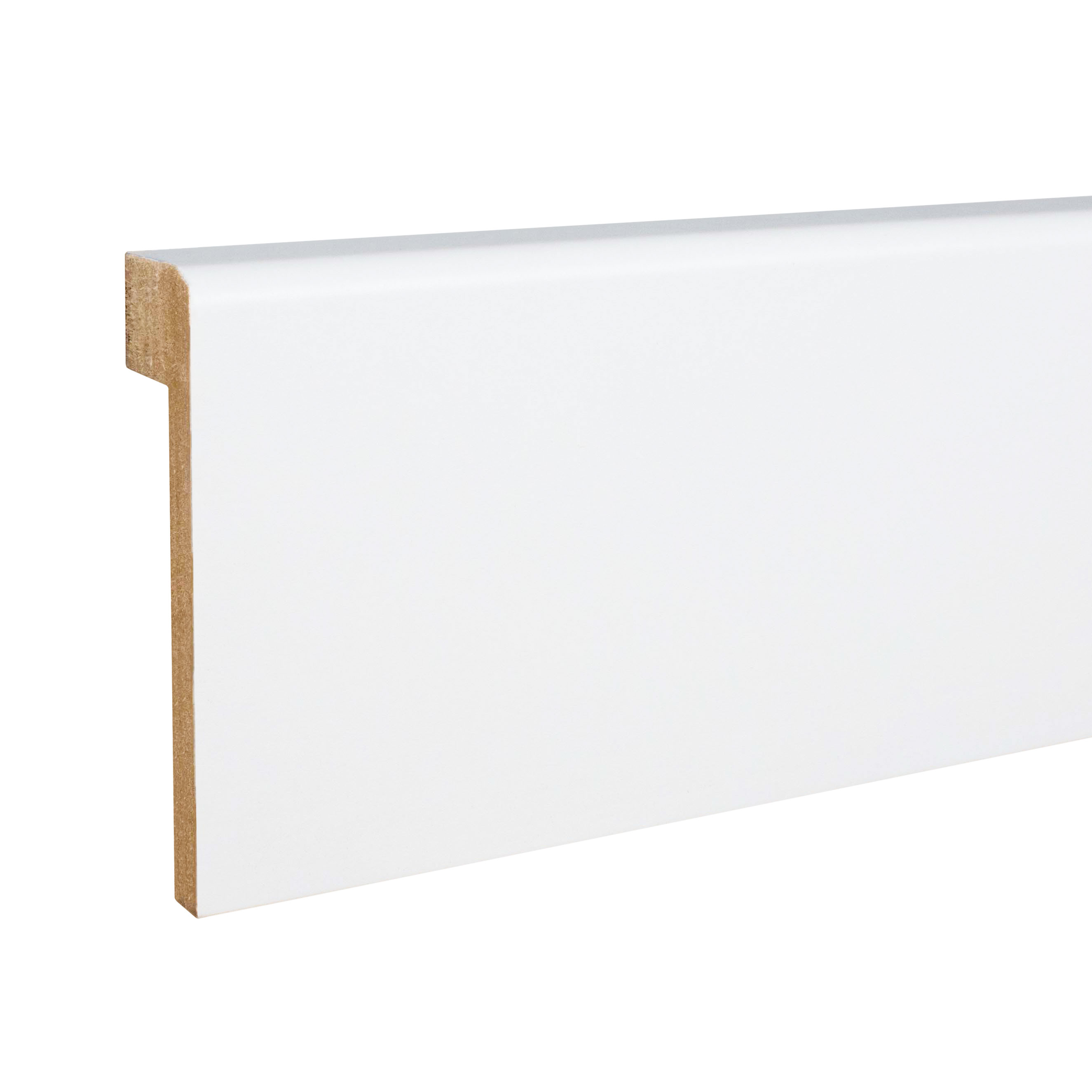Surplinthe pour carrelage Jusqu'à 65 mm de hauteur 19 x 80 x 2500 mm MDF revêtu Blanc PROVISTON