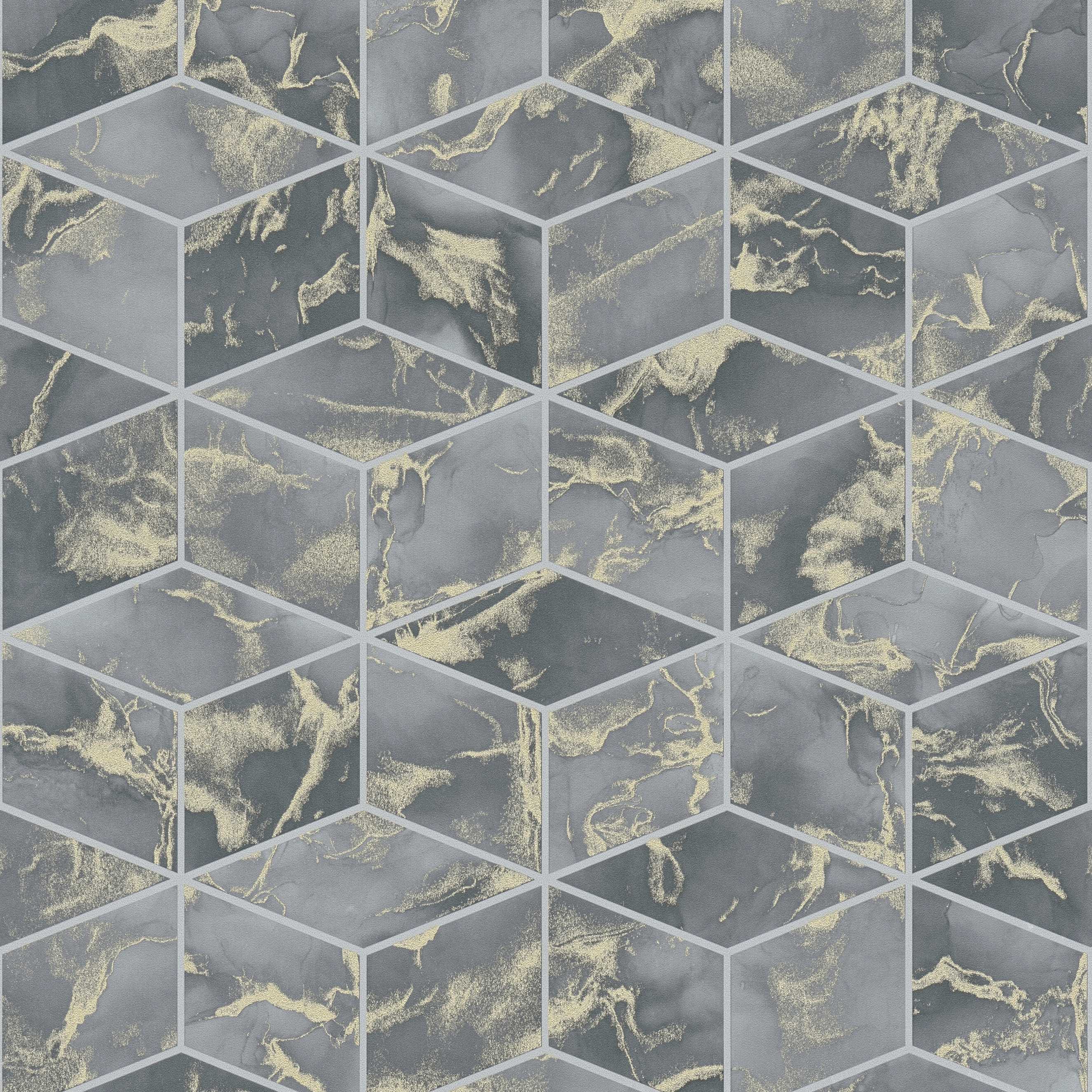 A.S. Creation Metropolitan Stories 2 | 378634 | papier peint intissé 3D | 0.53 m x 10.05 m | gris
