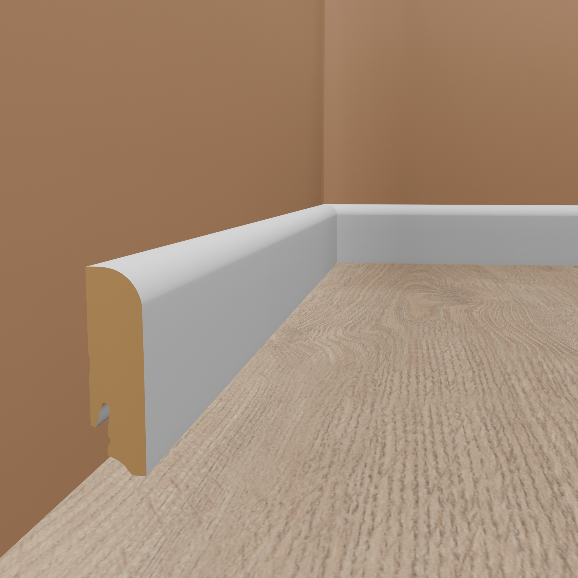 Neuhofer Plinthe "Calusso" FU088L MDF 19 x 70 x 2400 mm Blanc 