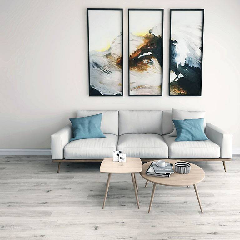Check One Sol vinyle PVC 2430 Varrel 1220 x 180 x 4.5 mm Vinyle clipsable Chêne clair