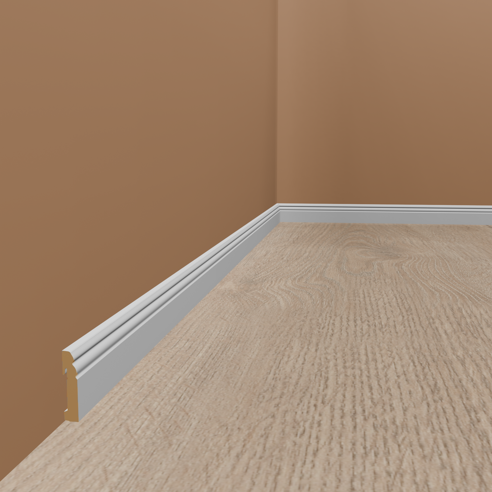 PROVISTON | plinthe blanche | plinthe moulurée | 18 x 90mm | plinthe MDF | plinthe mélaminée