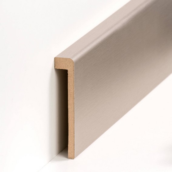 Abdeckleiste für Fliesensockel bis 85 mm (MDF foliert / 72.96.13.85.49) - Farbe: Champagner (Default)