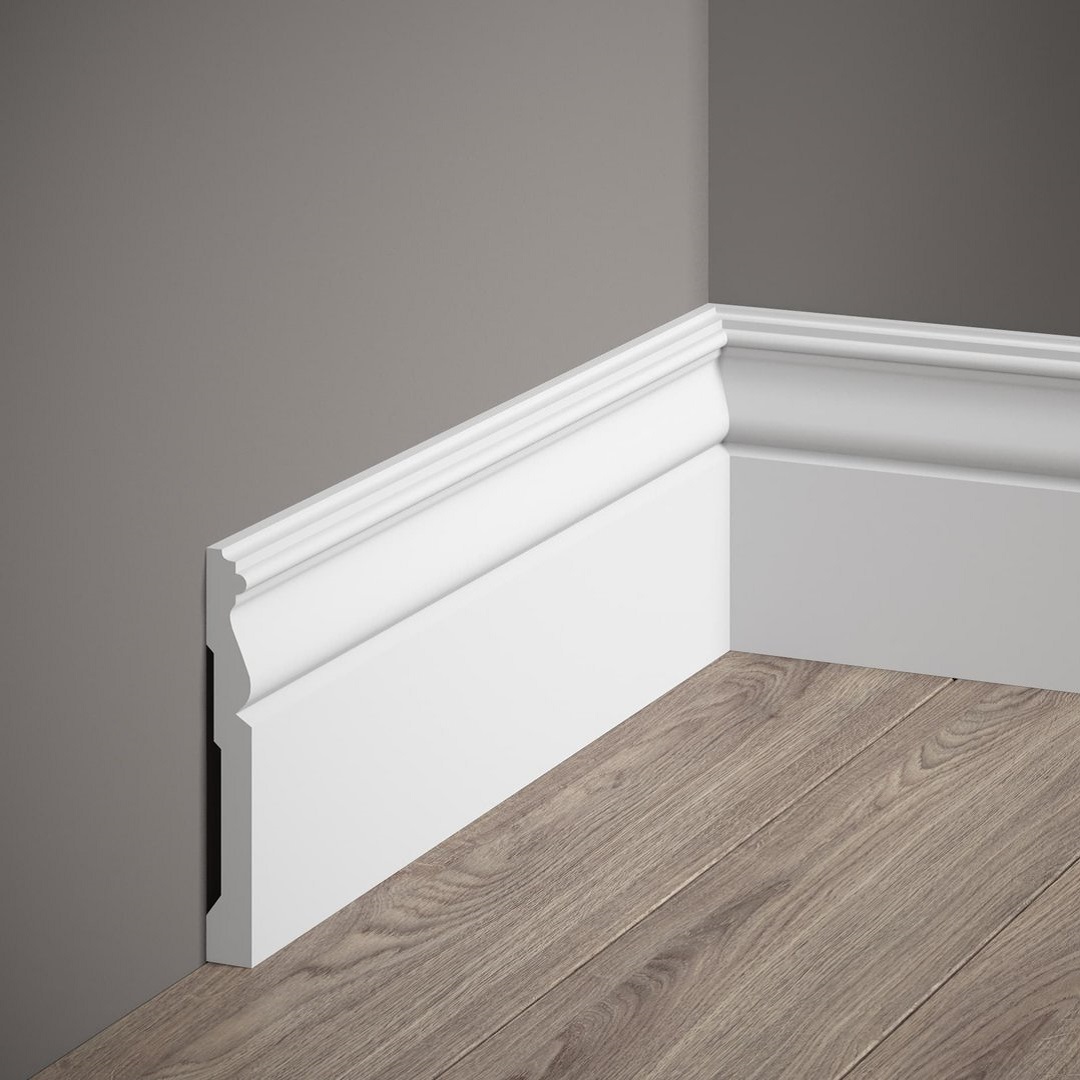 PROVISTON | Equerre intérieure pour plinthe "NE095P" | 15 x 120 mm | Blanc satiné | Plinthe | Décoration intérieure