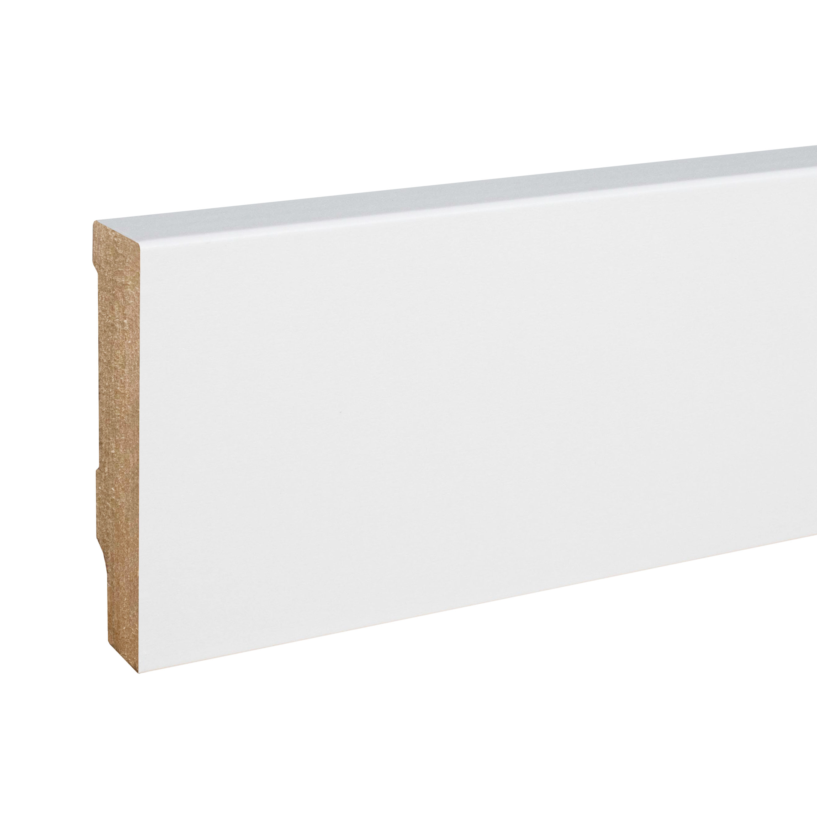 Plinthe Arêtes Vives 13 x 58 x 2500 mm MDF revêtu blanc Classique PROVISTON