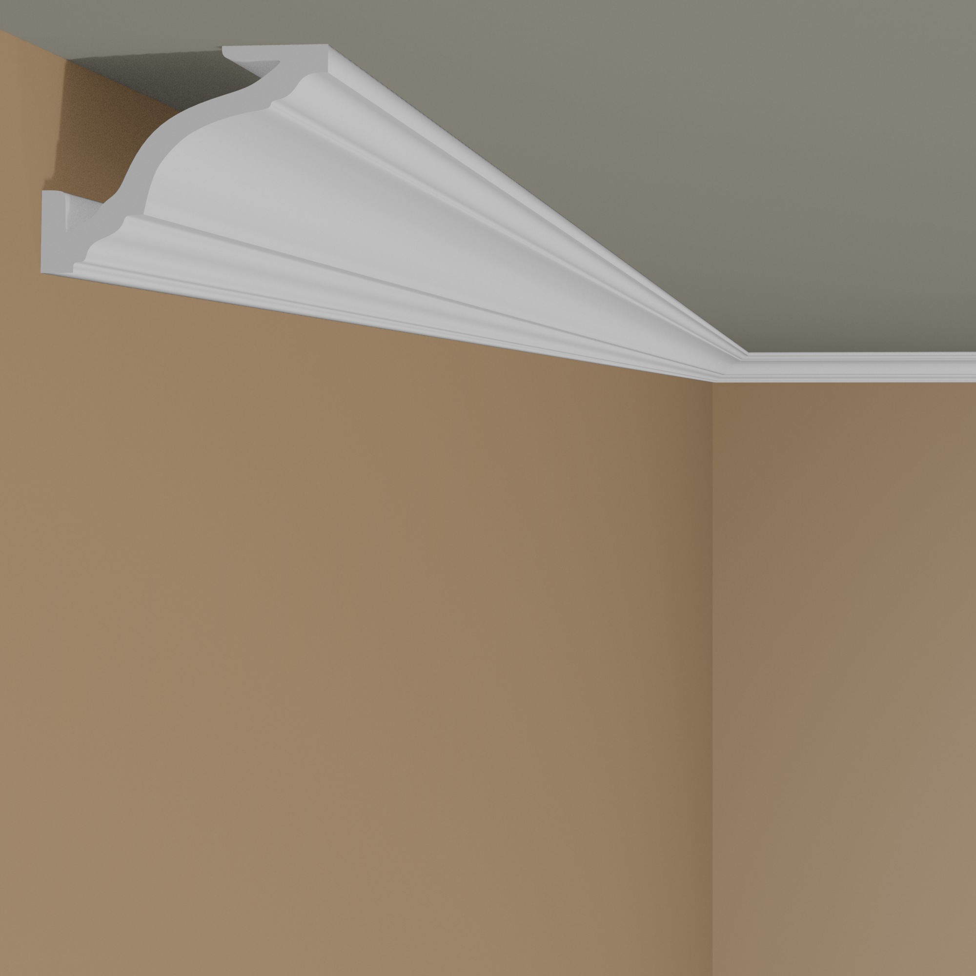 Mardom Deckenleiste MD213 Polyforce 81 x 81 x 2000 mm Weiß Stuckleiste