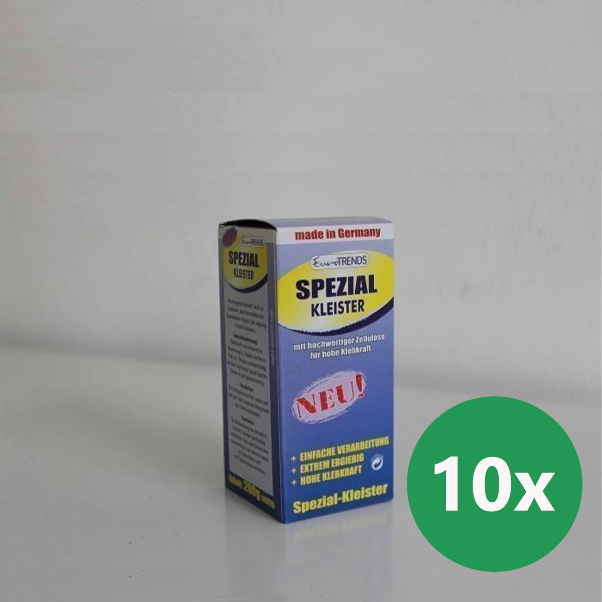 Pack promo 10 x colle spéciale papier peint | colle pour papier peint support en papier | 200 g