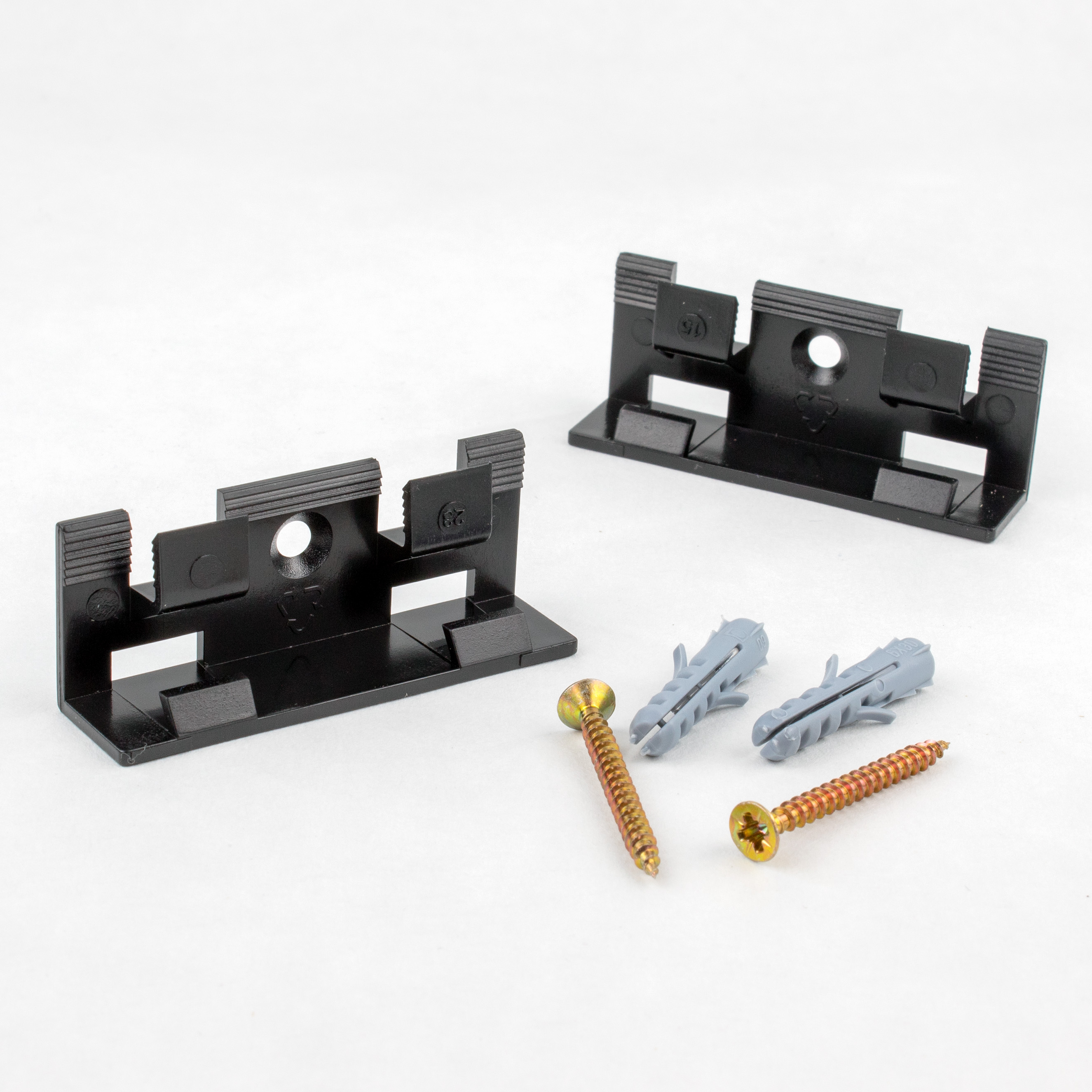 Clips de fixation KO4 pour plinthes | Clips en plastique 20 pièces, chevilles et vis incluses