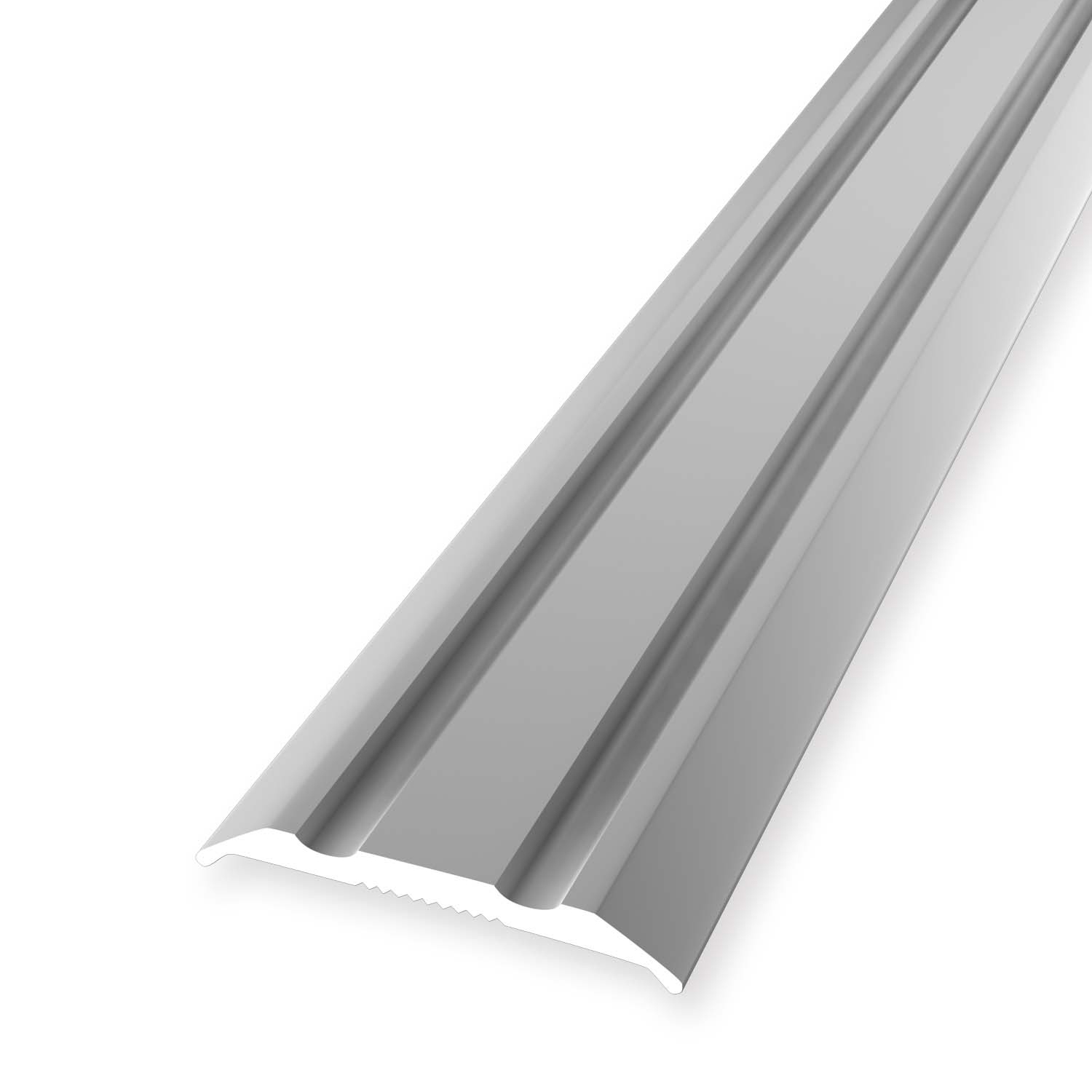 Barre de seuil 3 x 25 x 2700 mm aluminium Barre de seuil striée argent Küberit