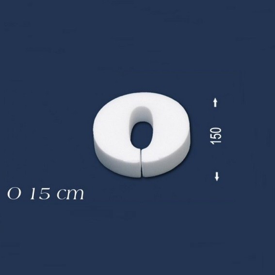 Wiesemann | Lettre décorative "O" | Polystyrène | Hauteur : 150 mm | Lettre en polystyrène | Lettre 3D