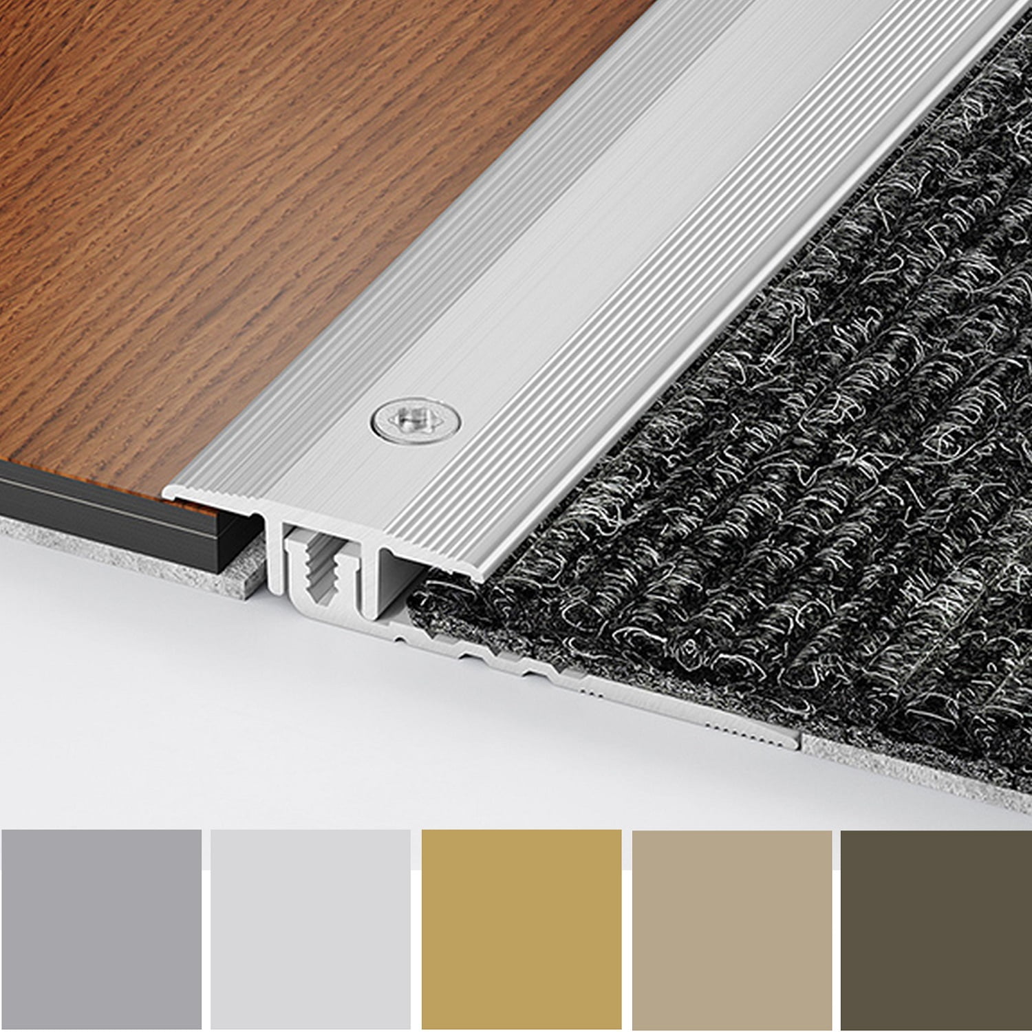 Küberit 378 PPS-Champion Star 4.0 | Profilé de rattrapage Vinyle | Largeur:25 mm | Hauteur:4-9.5 mm
