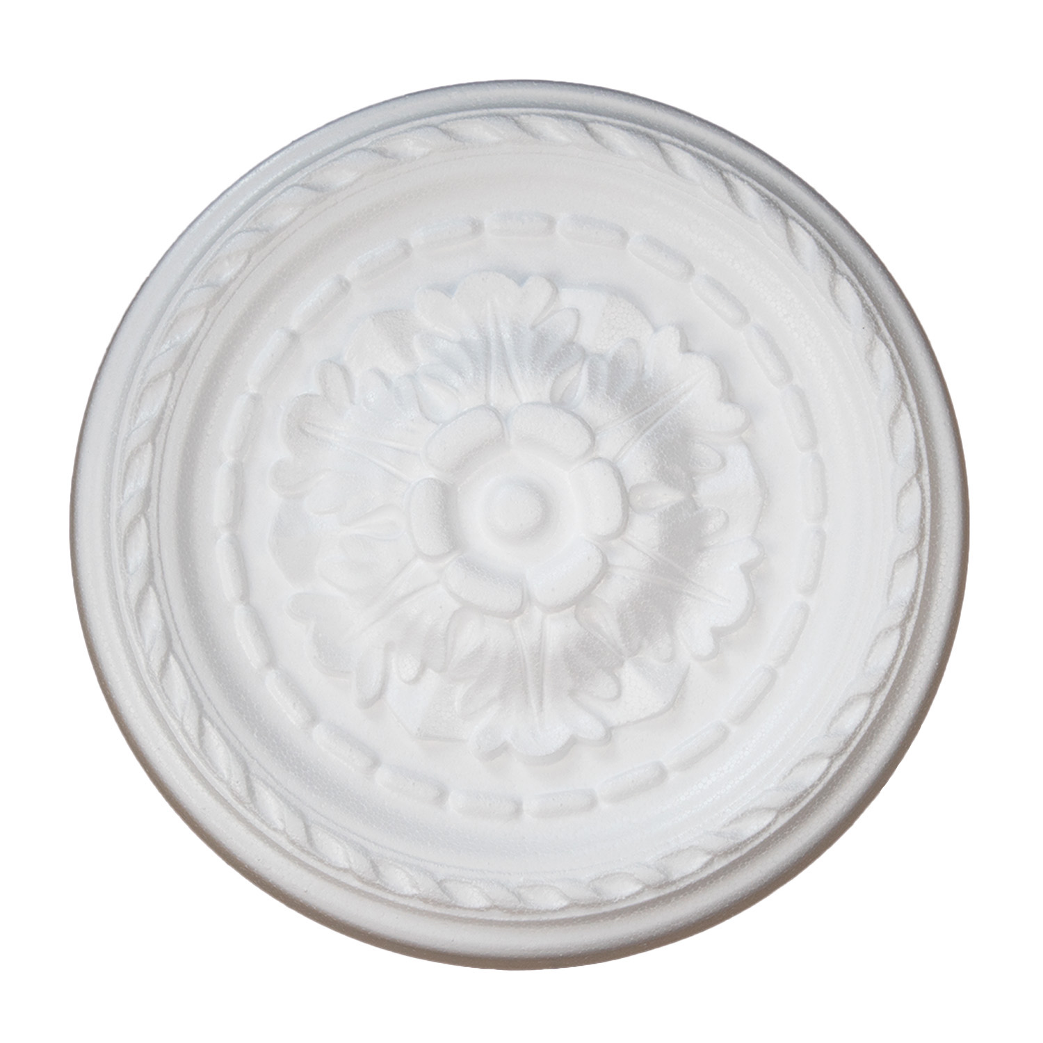 Rosace élégante Marbet R-6 | Ø 30 cm | polystyrène léger blanc