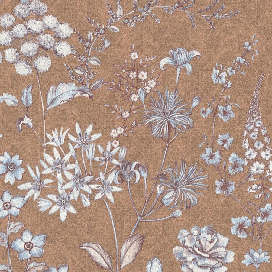 A.S. Creation | Travel Styles | 391173 | Papier peint intissé | Floraux | 10.05 x 0.53 m | Orange