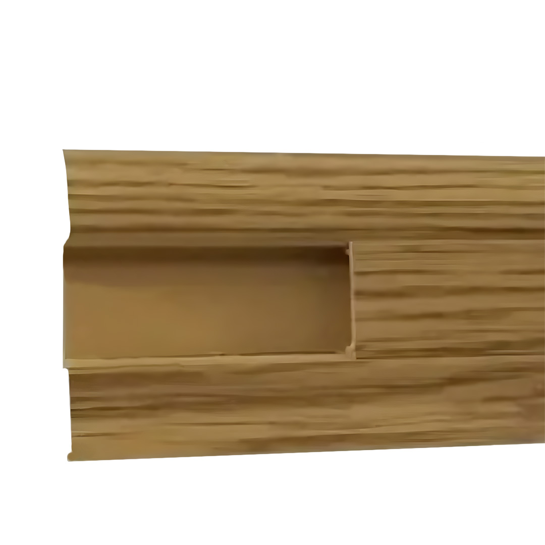 Plinthes en PVC avec passage de câbles chêne rustique (18 x 55 x 2500 mm)