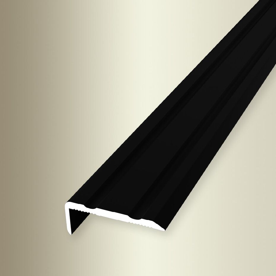 PROVISTON | Nez de marche | Largeur:24.5 mm | Hauteur:0 - 7 mm | Aluminium | Strié | Autoadhésif