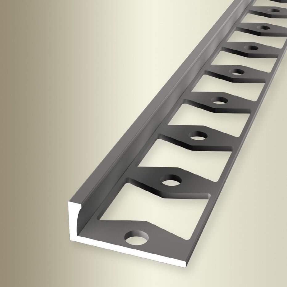 Profilé de finition | Largeur:22.5 mm | Hauteur:6 mm | Longueur:2500 mm | Aluminium | Barre d'arrêt