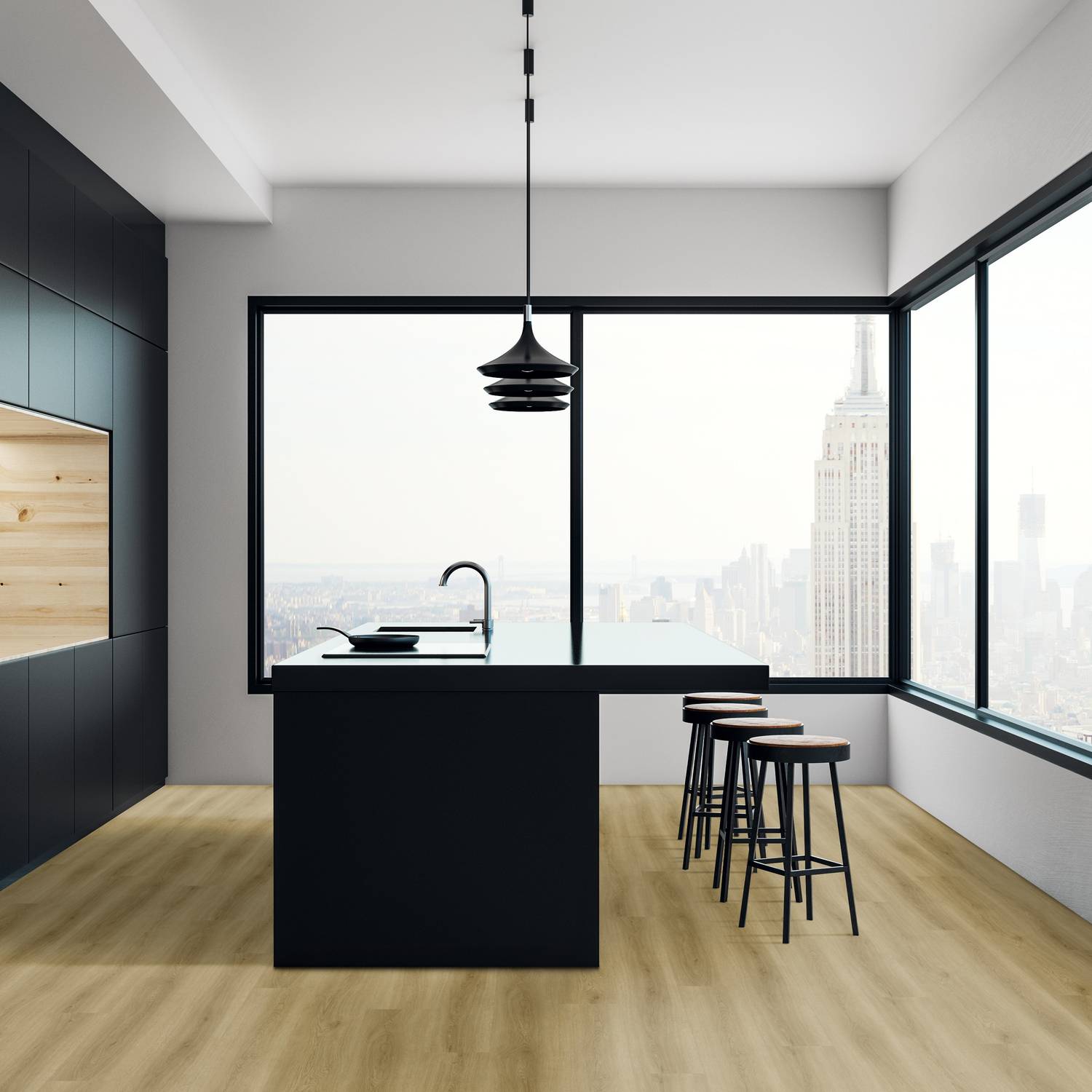 Check comfort Sol vinyle PVC 2511 Albera 1522 x 225 x 5 mm Vinyle clipsable Parquet Chêne