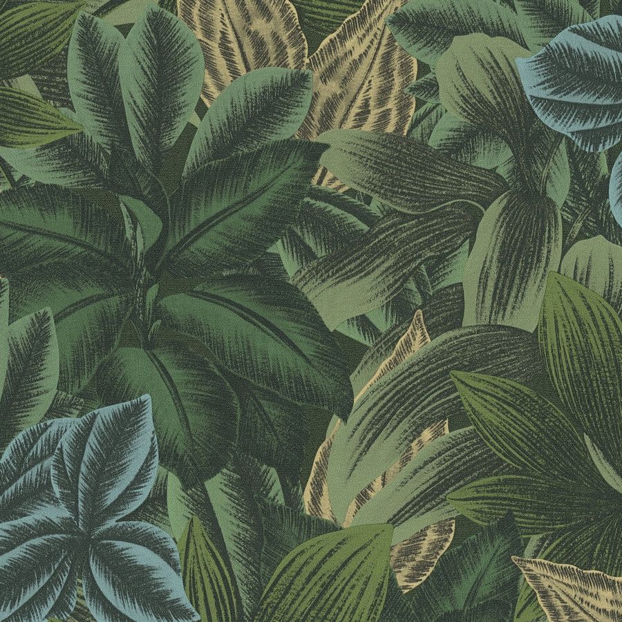 A.S. Creation | Travel Styles | 392224 | Papier peint intissé | Botanique | 10.05 x 0.53 m | Vert