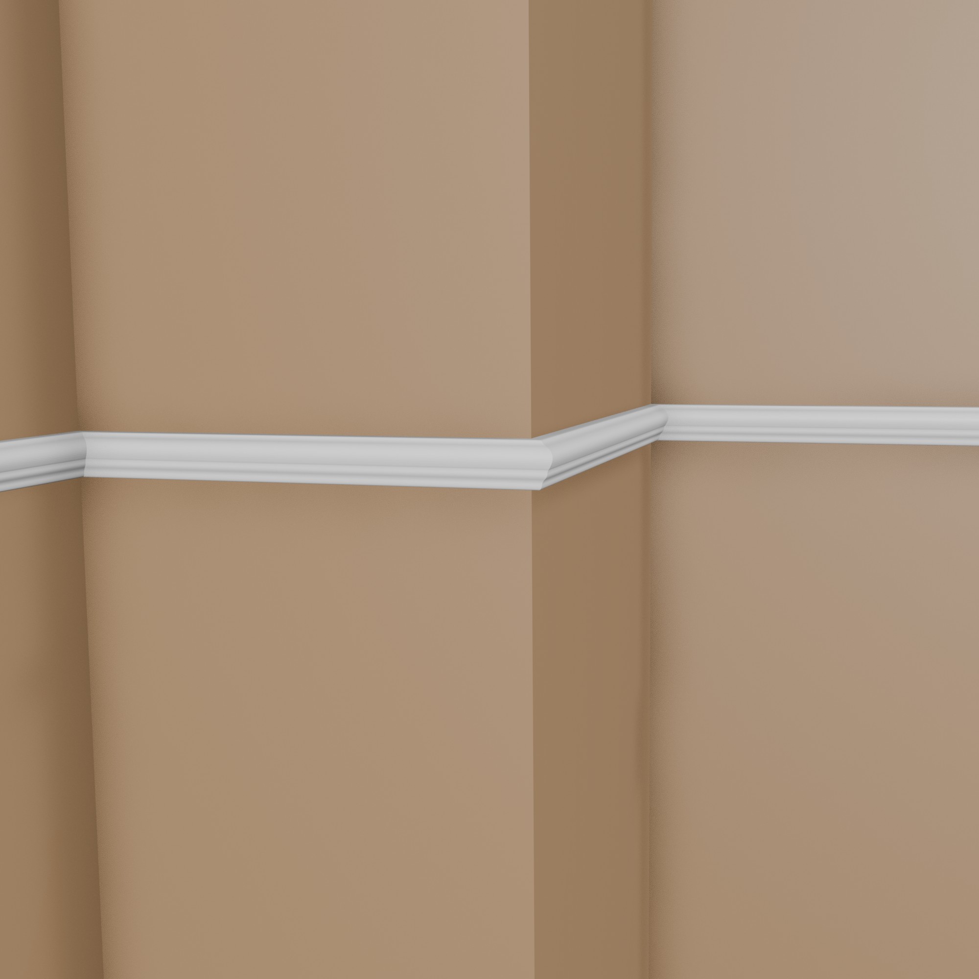 PROVISTON | Moulure décorative "NE255" | 20 x 39 x 2000 mm | Blanc | Cimaise | Décoration murale | De haute qualité