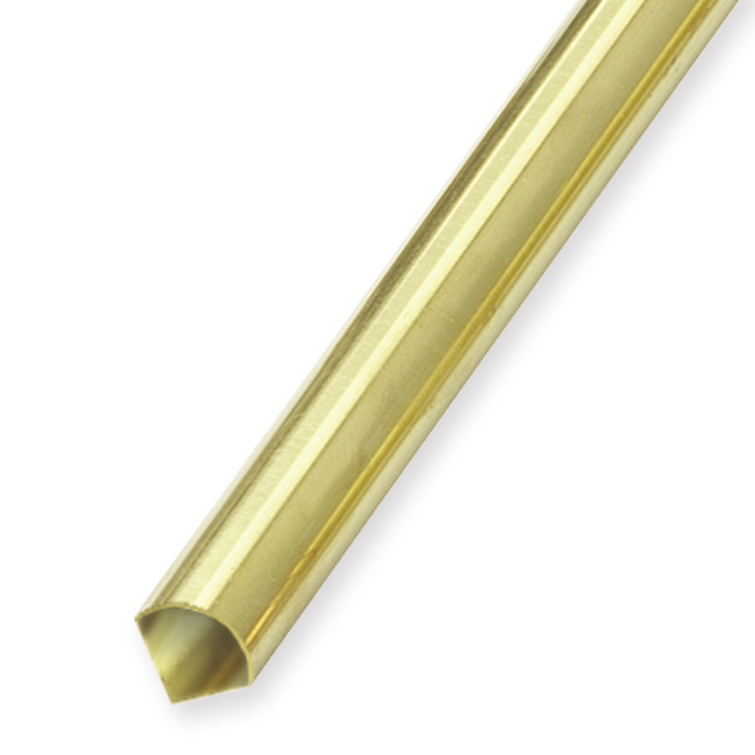 Tringle d'escalier triangulaire 16 x 16 mm Laiton creuse, différentes tailles Küberit