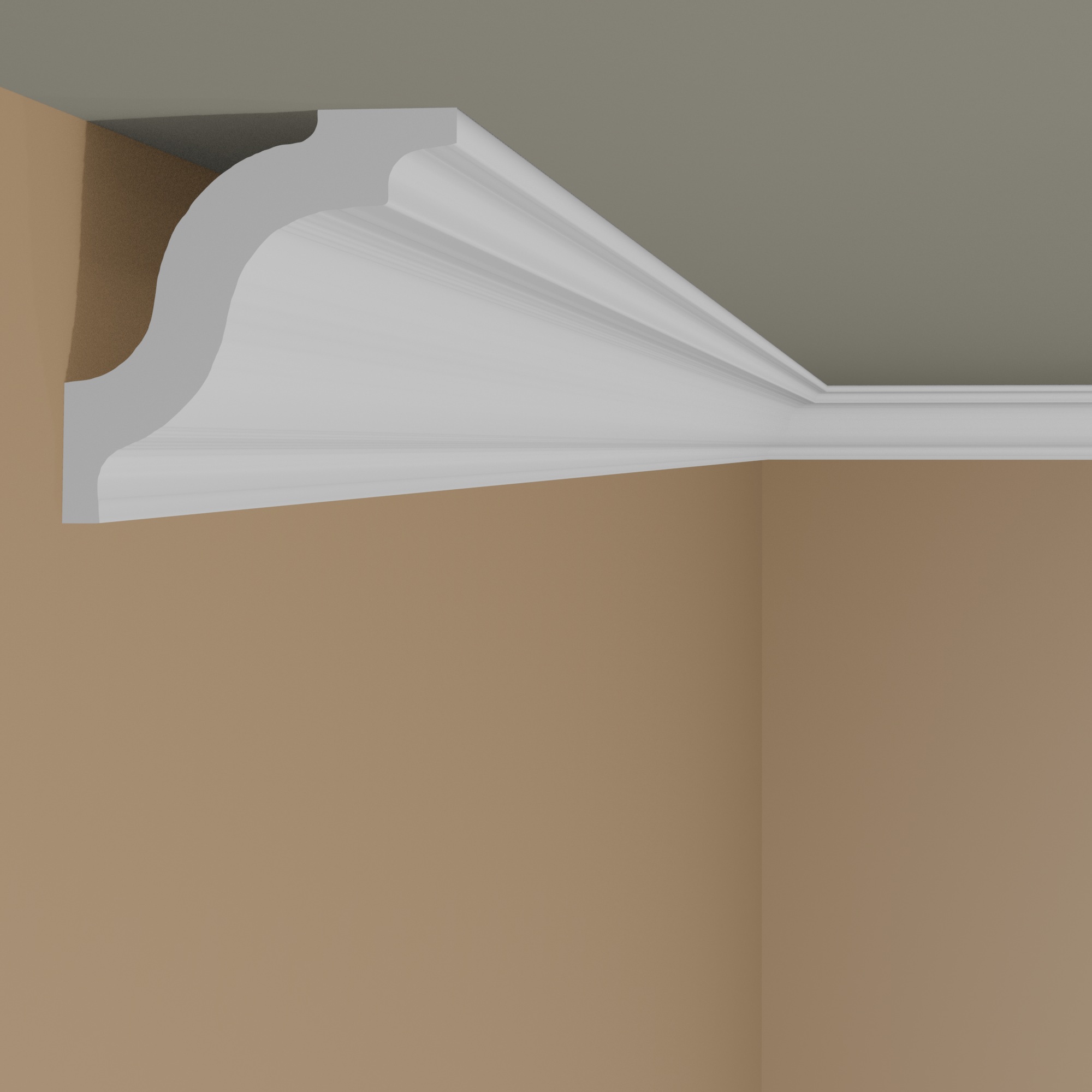 Moulure de plafond design Marbet E-5 | 40 x 45 mm | polystyrène résistant à l'impact, à l'humidité 