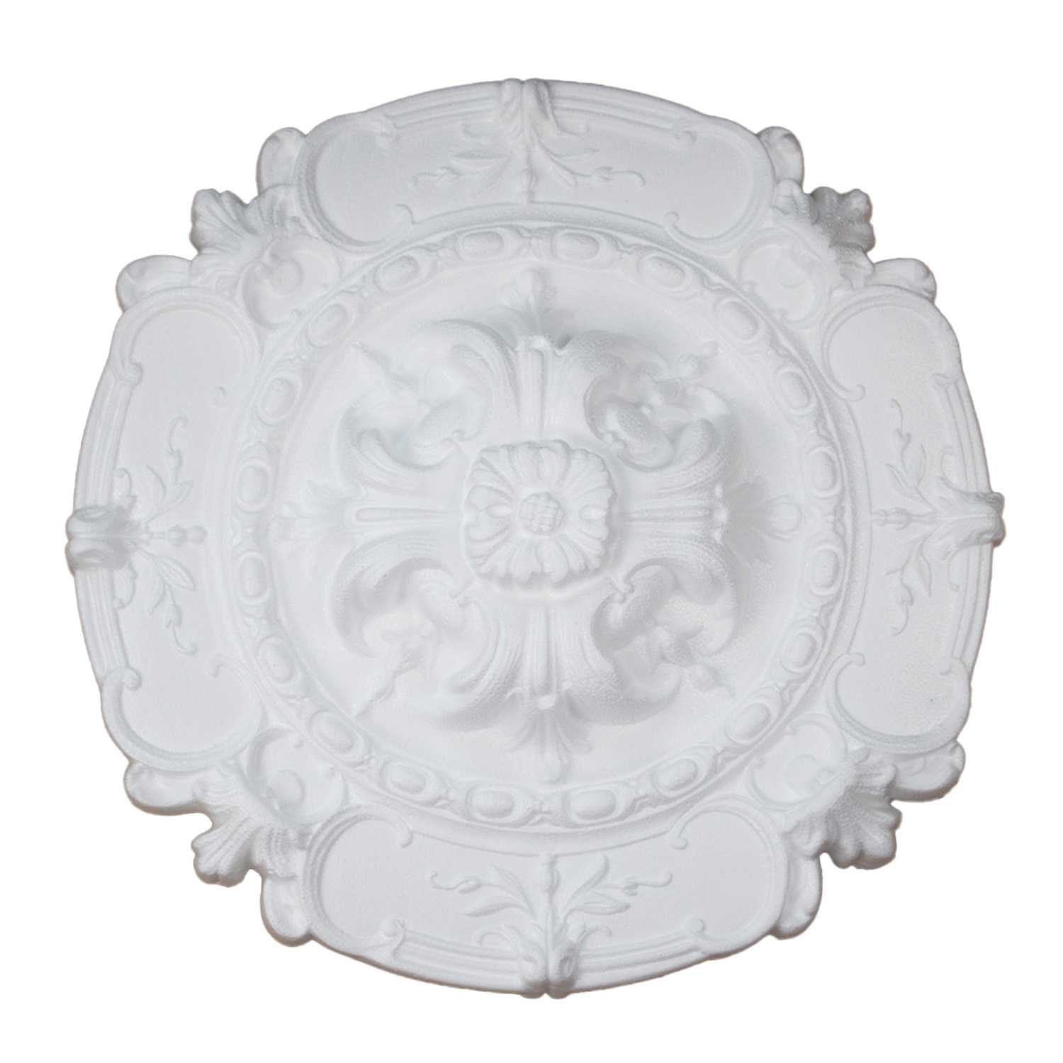 Rosace noble Marbet R-5 | Ø 40 cm | polystyrène léger blanc