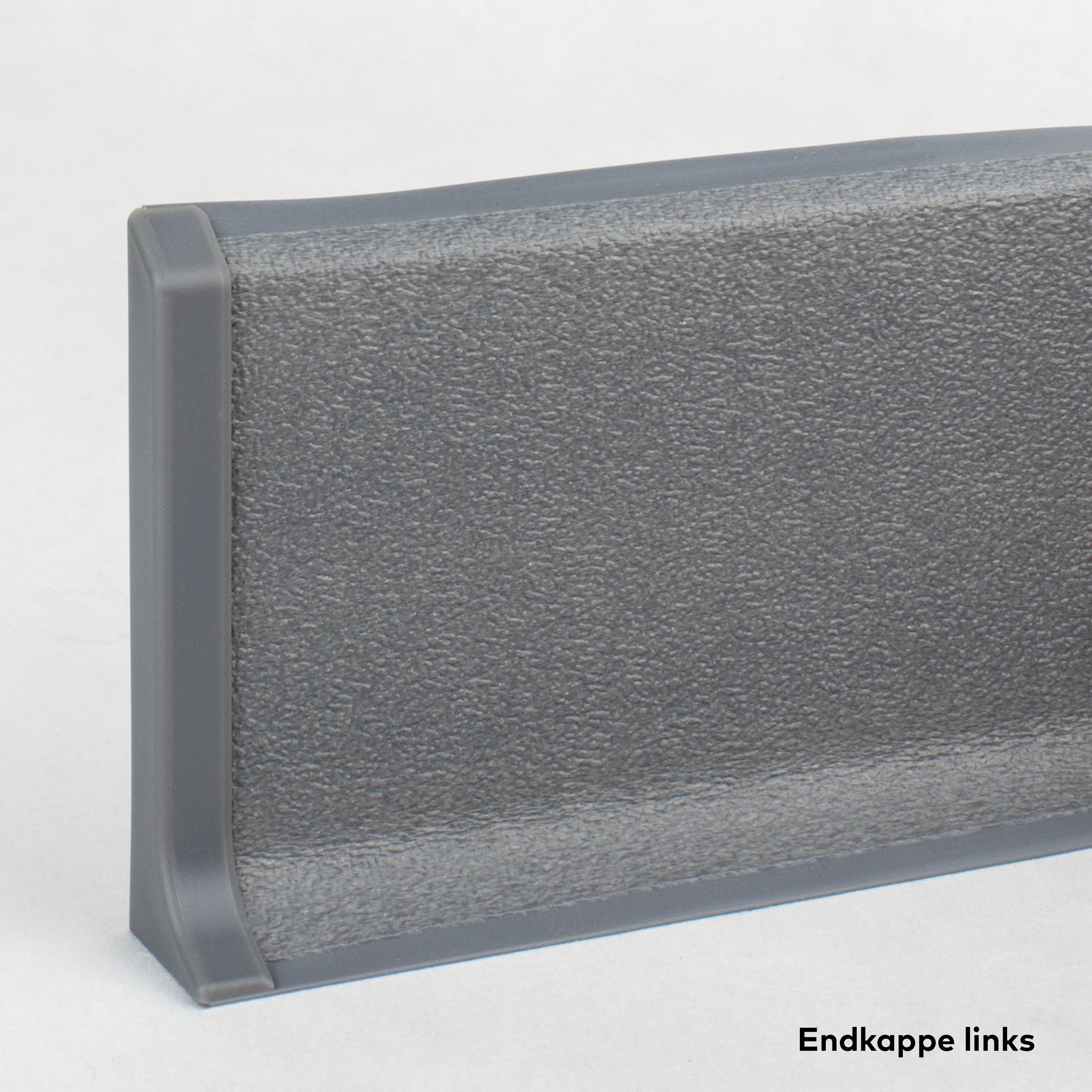 Embouts à gauche pour plinthe "Rimini" PVC 12.8 x 60 mm gris PROVISTON