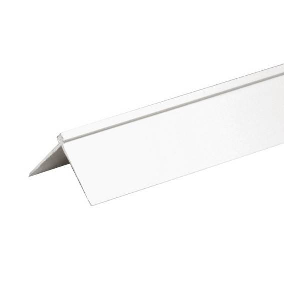 PROVISTON Plinthe d'angle pour papier peint Protection d'arête 22 x 22 x 2600mm blanc plastique