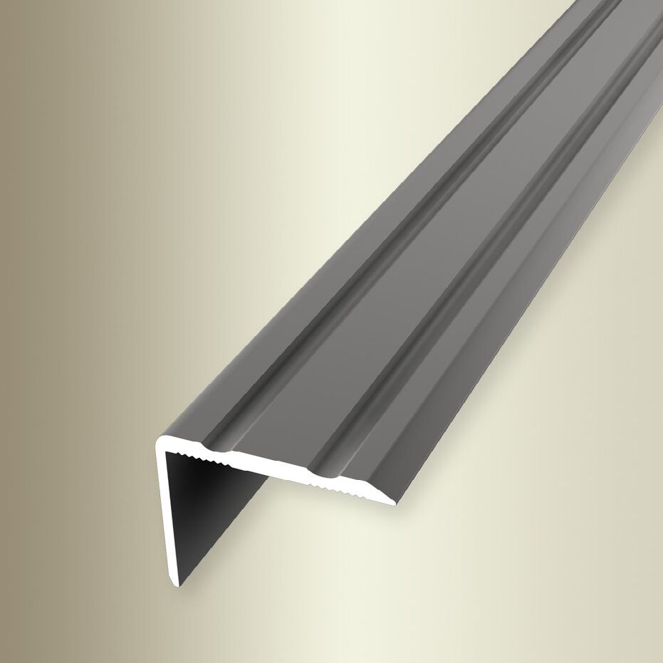 PROVISTON | Nez de marche | Largeur:24.5 mm | H:0 - 17 mm | Aluminium | Facile à plier | Autoadhésif